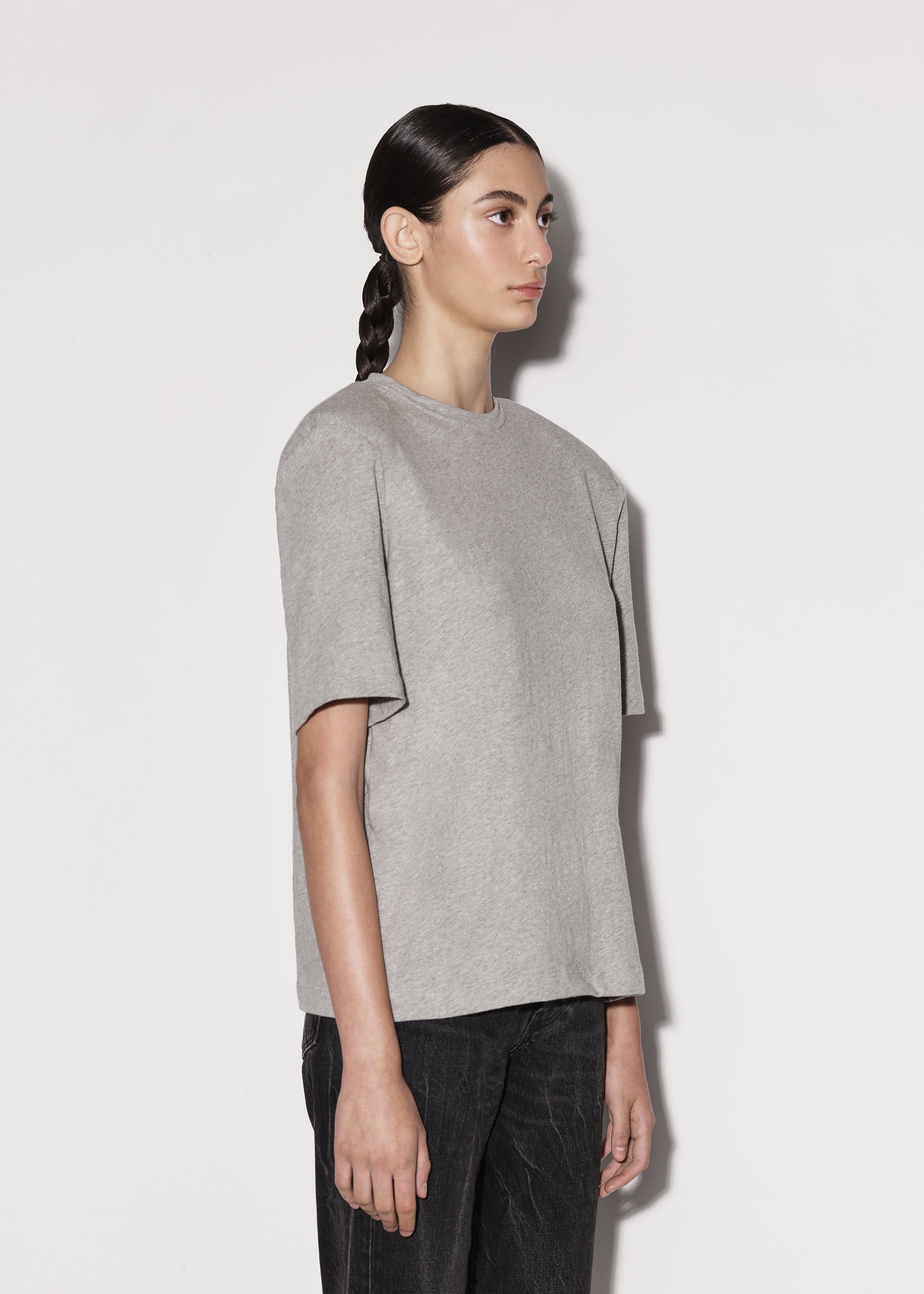 WOMEN - STRONG SHOULDER TEE - HEATHER GREY sold by AMIRI product image thumbnail 4