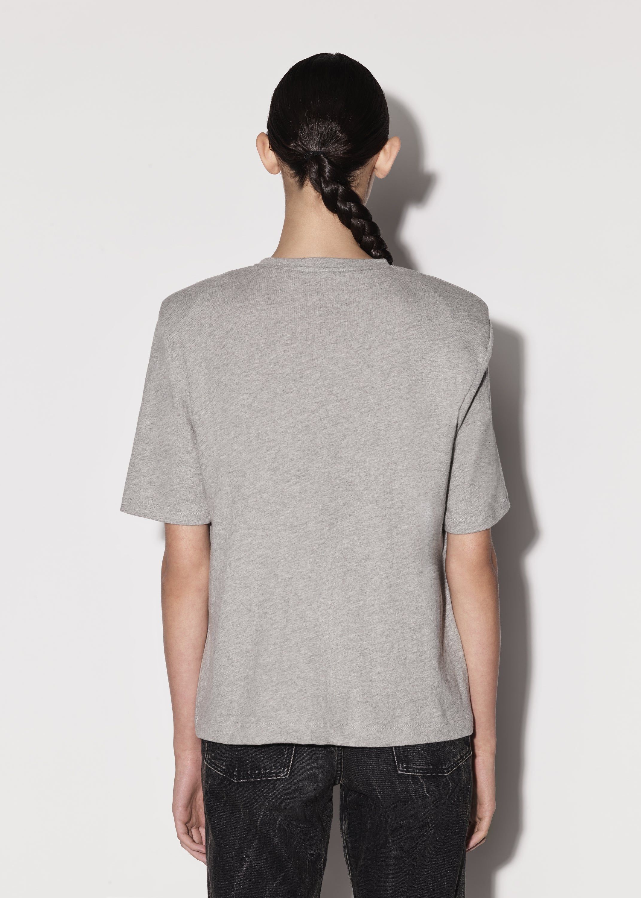 WOMEN - STRONG SHOULDER TEE - HEATHER GREY sold by AMIRI product image thumbnail 5