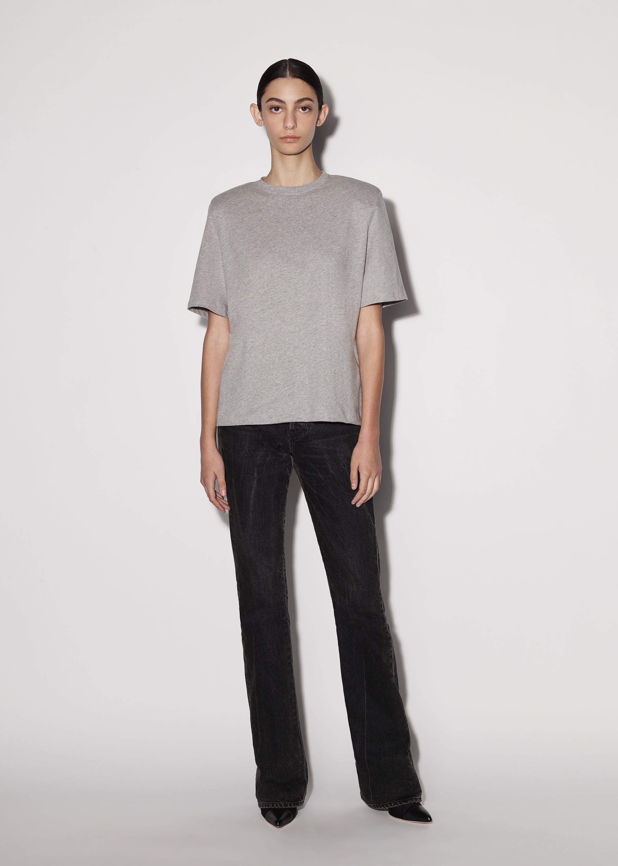WOMEN - STRONG SHOULDER TEE - HEATHER GREY sold by AMIRI product image thumbnail 2