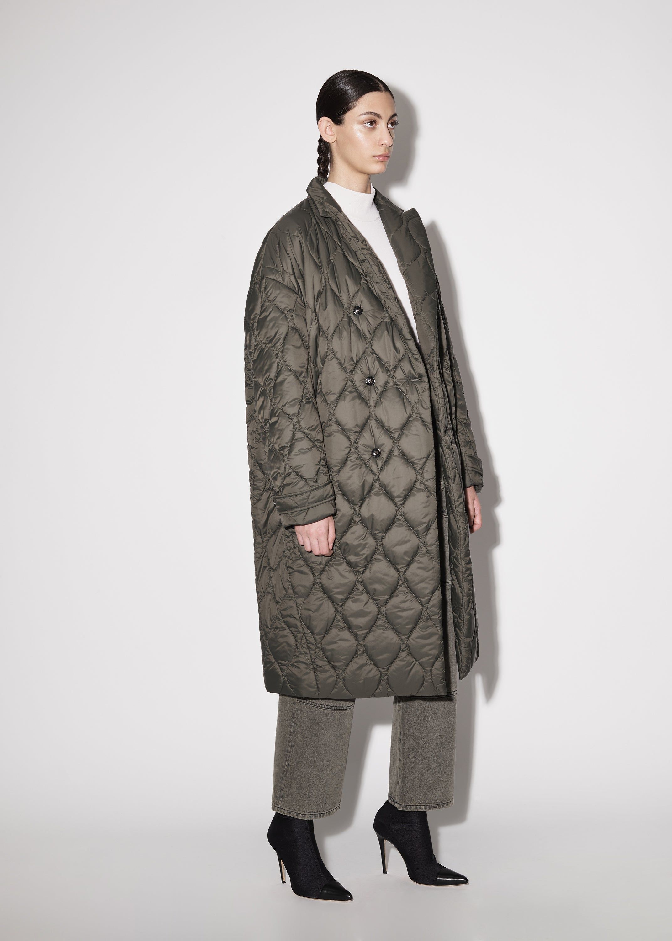 WOMEN - QUILTED COAT - OLIVE GREEN sold by AMIRI product image thumbnail 5