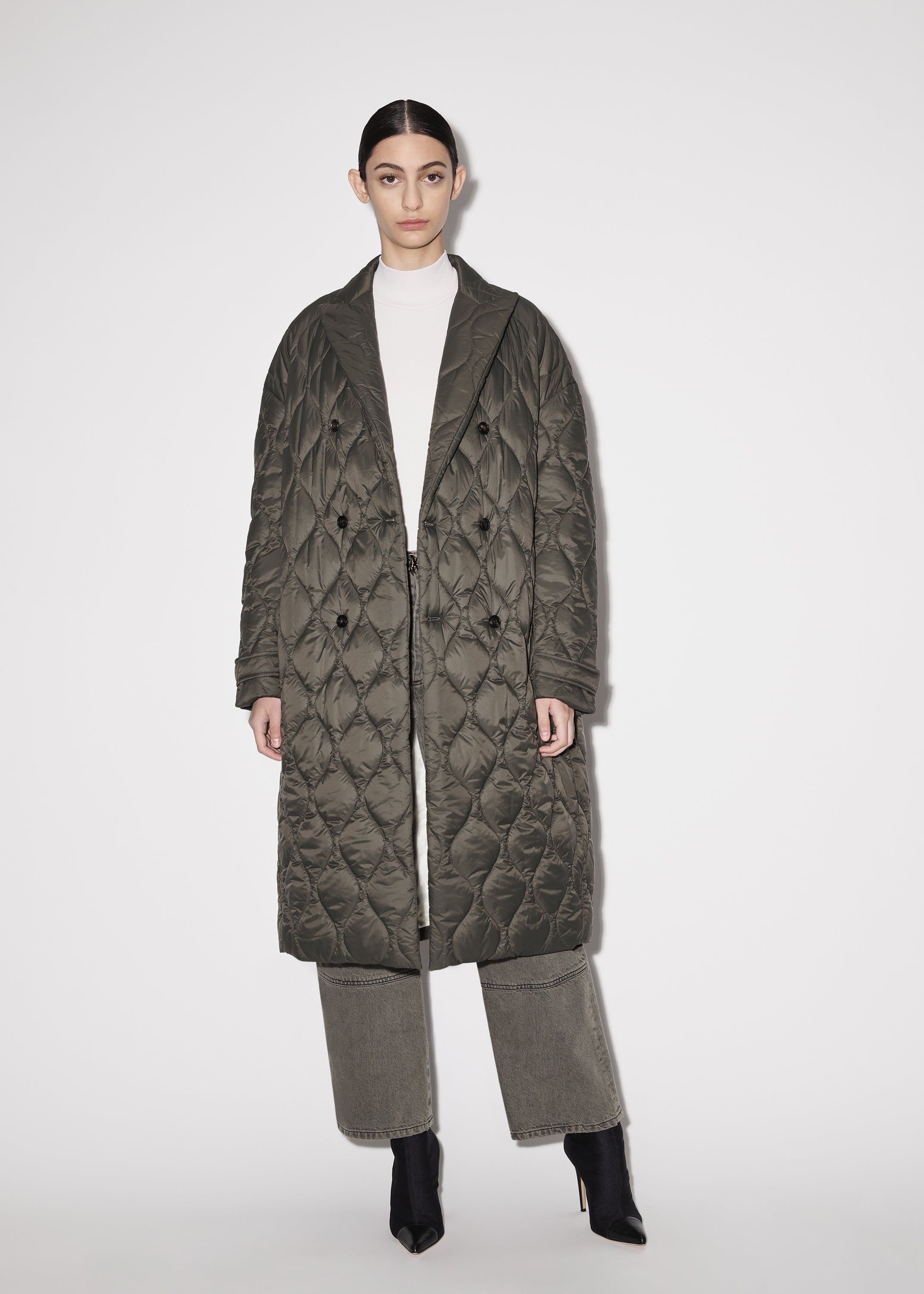 WOMEN - QUILTED COAT - OLIVE GREEN sold by AMIRI product image thumbnail 3