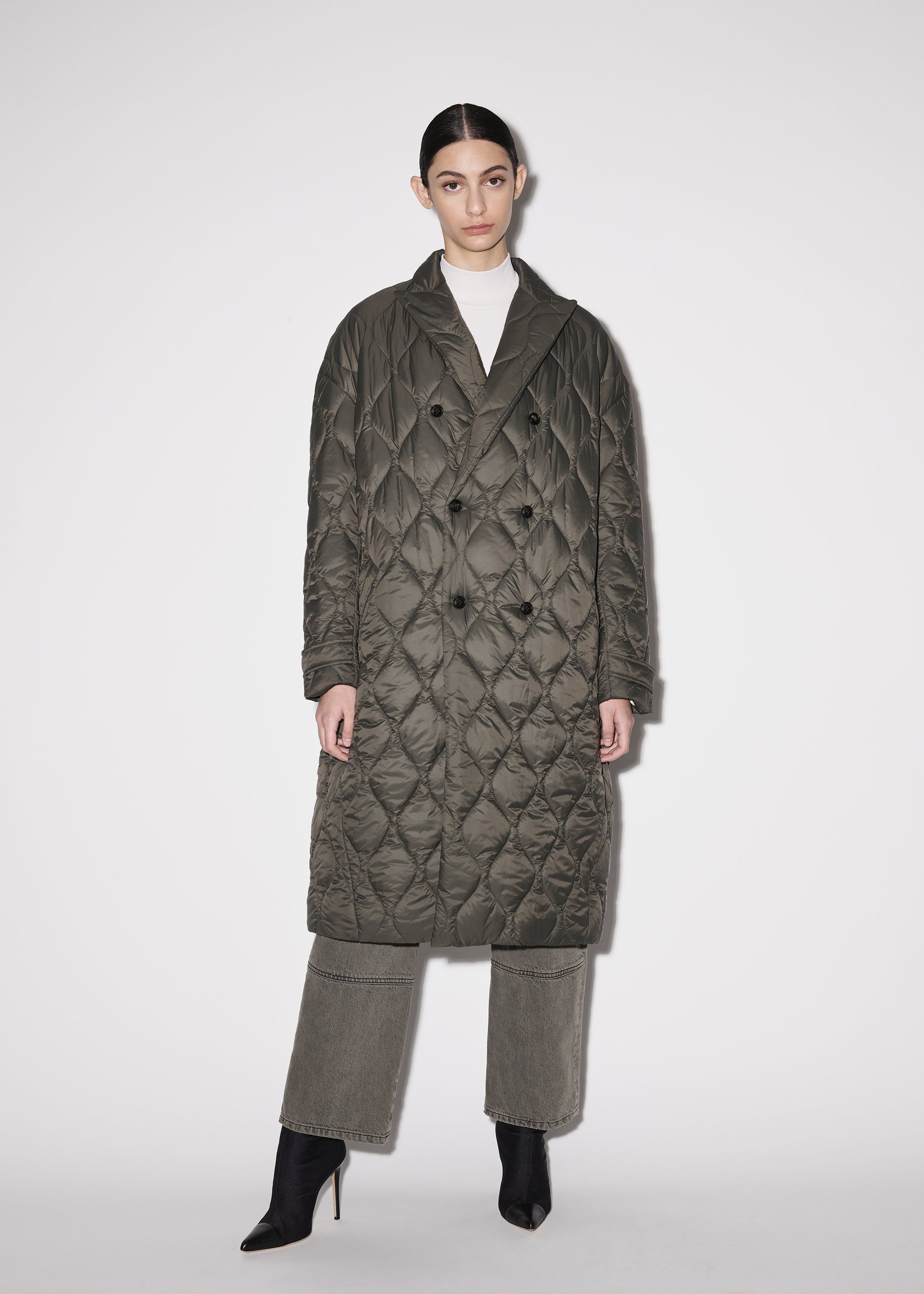 WOMEN - QUILTED COAT - OLIVE GREEN sold by AMIRI product image thumbnail 4