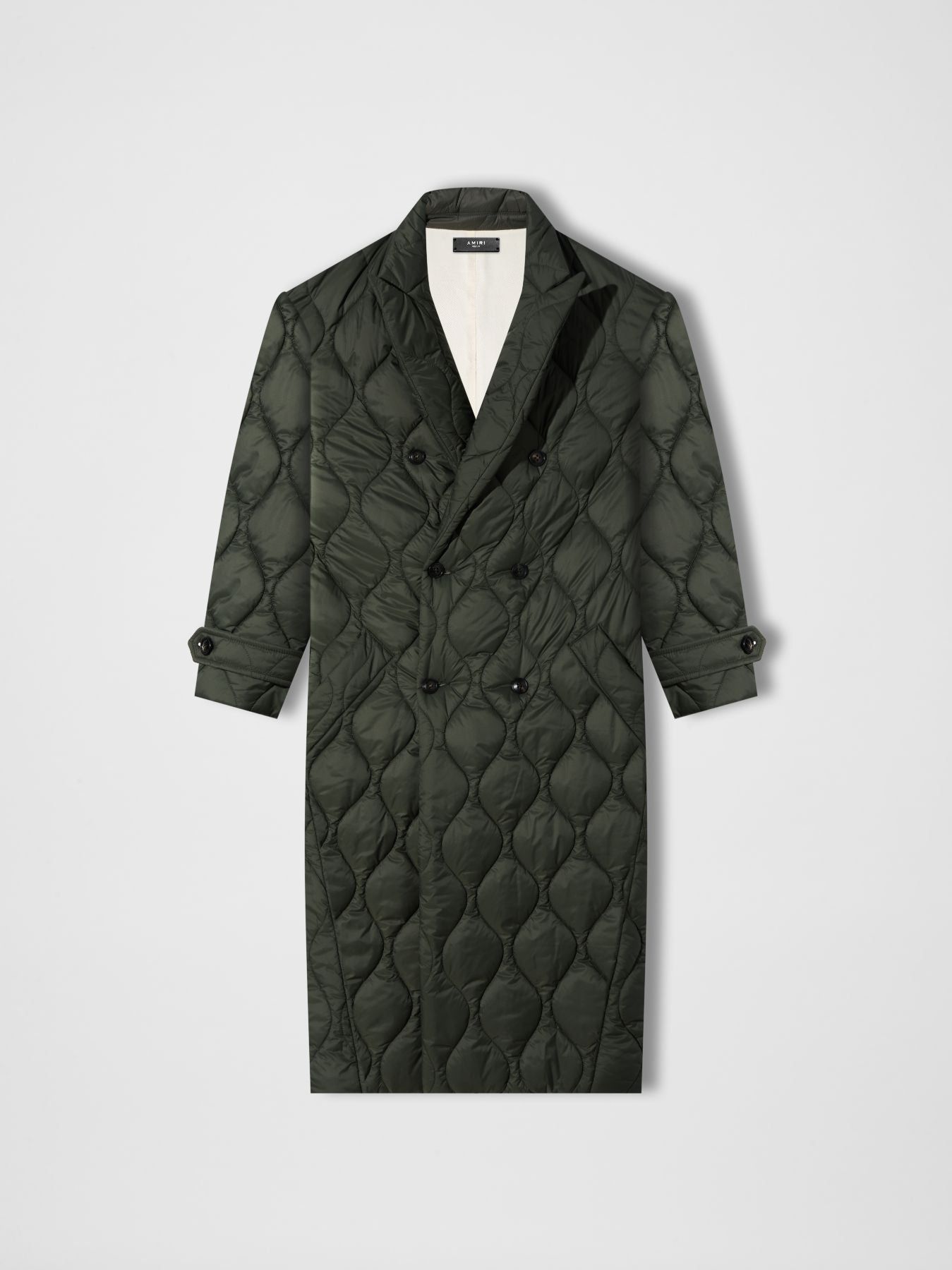 WOMEN - QUILTED COAT - OLIVE GREEN sold by AMIRI
