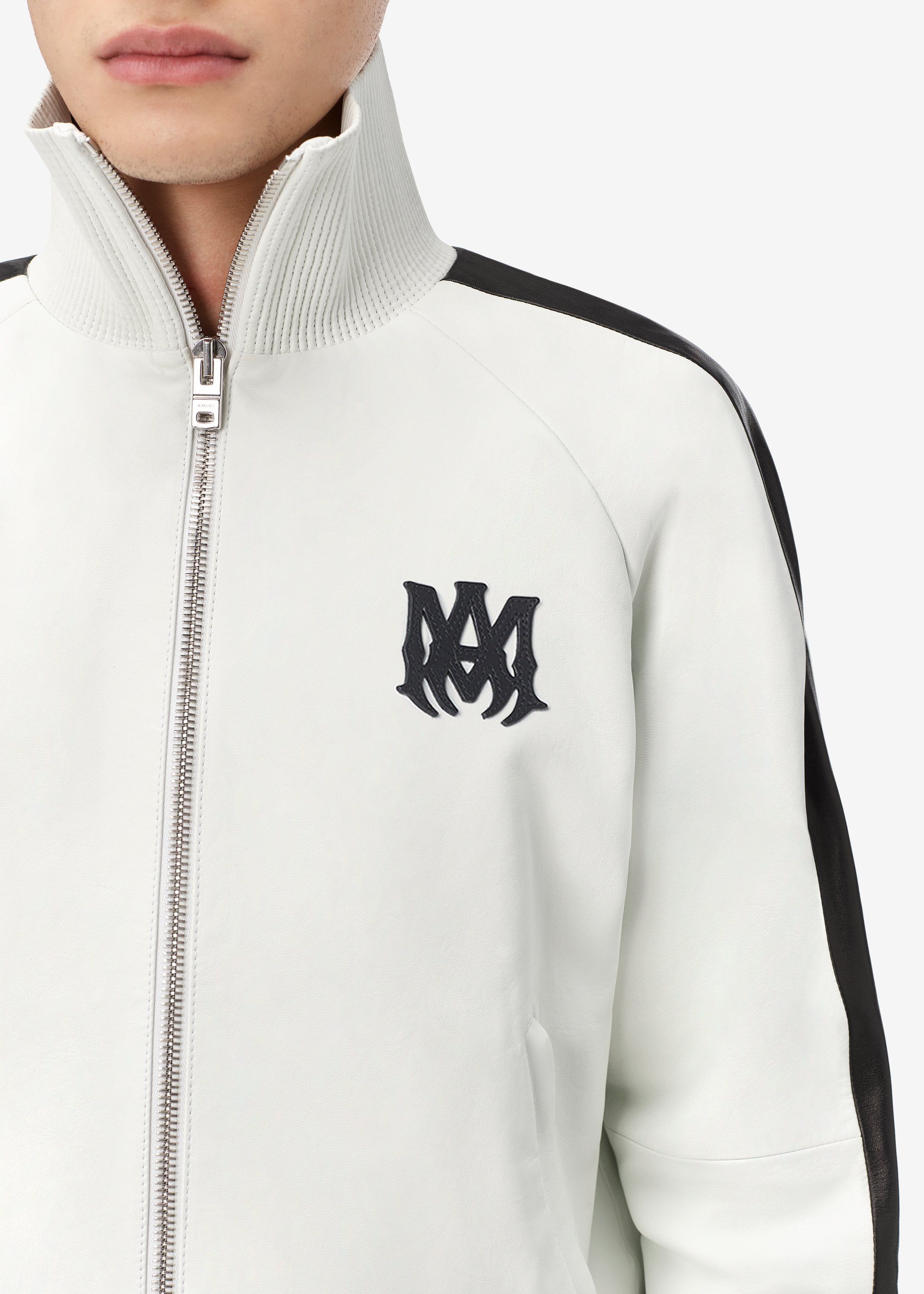 M.A. LEATHER ZIP TRACK JACKET - OPTICAL WHITE sold by AMIRI product image thumbnail 5
