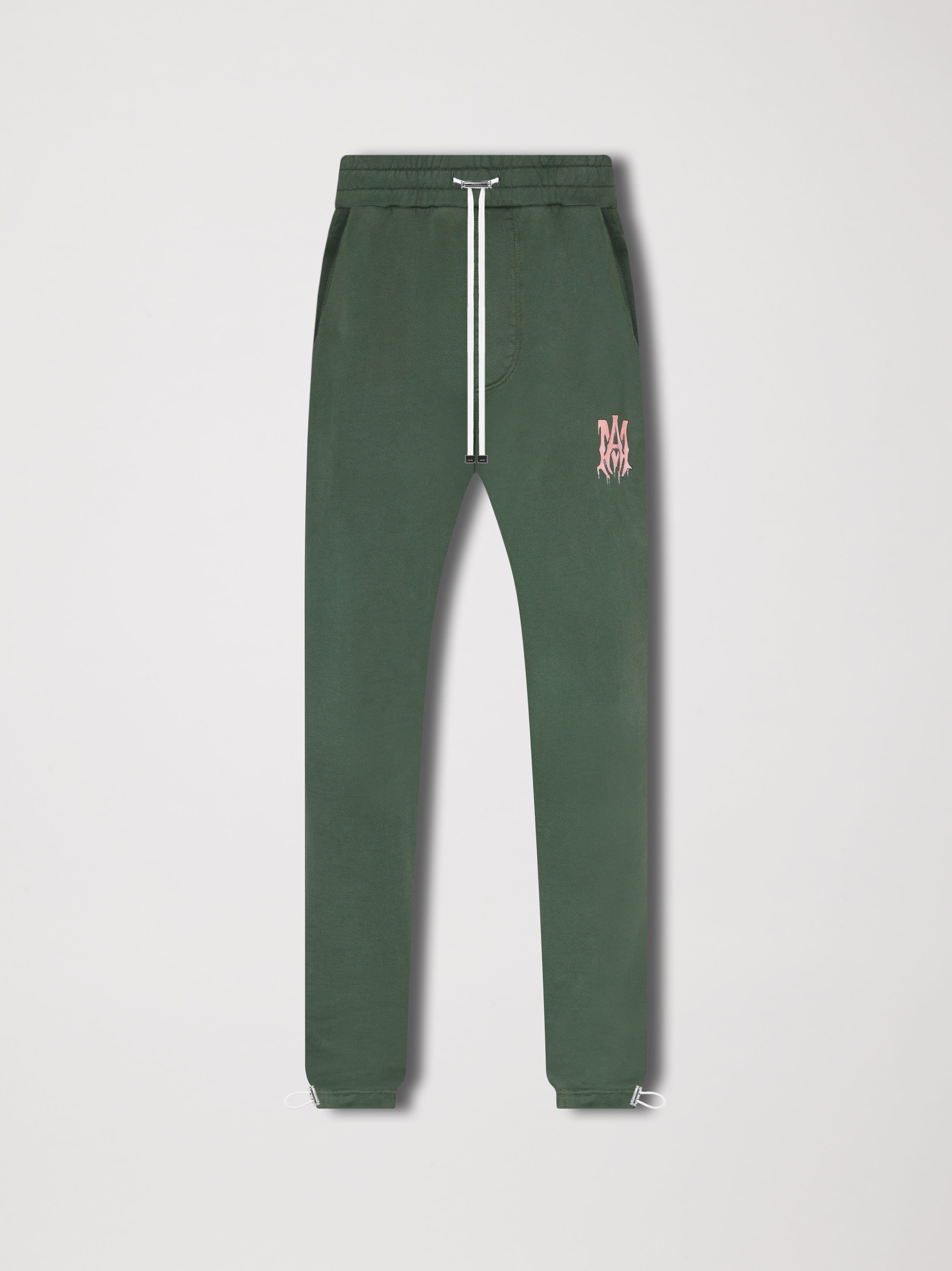 M.A. WATERCOLOR SWEATPANTS - GREEN PEACH sold by AMIRI