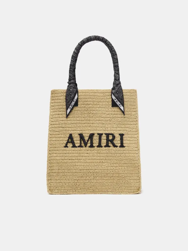 AMIRI RAFFIA TOTE - Black sold by AMIRI