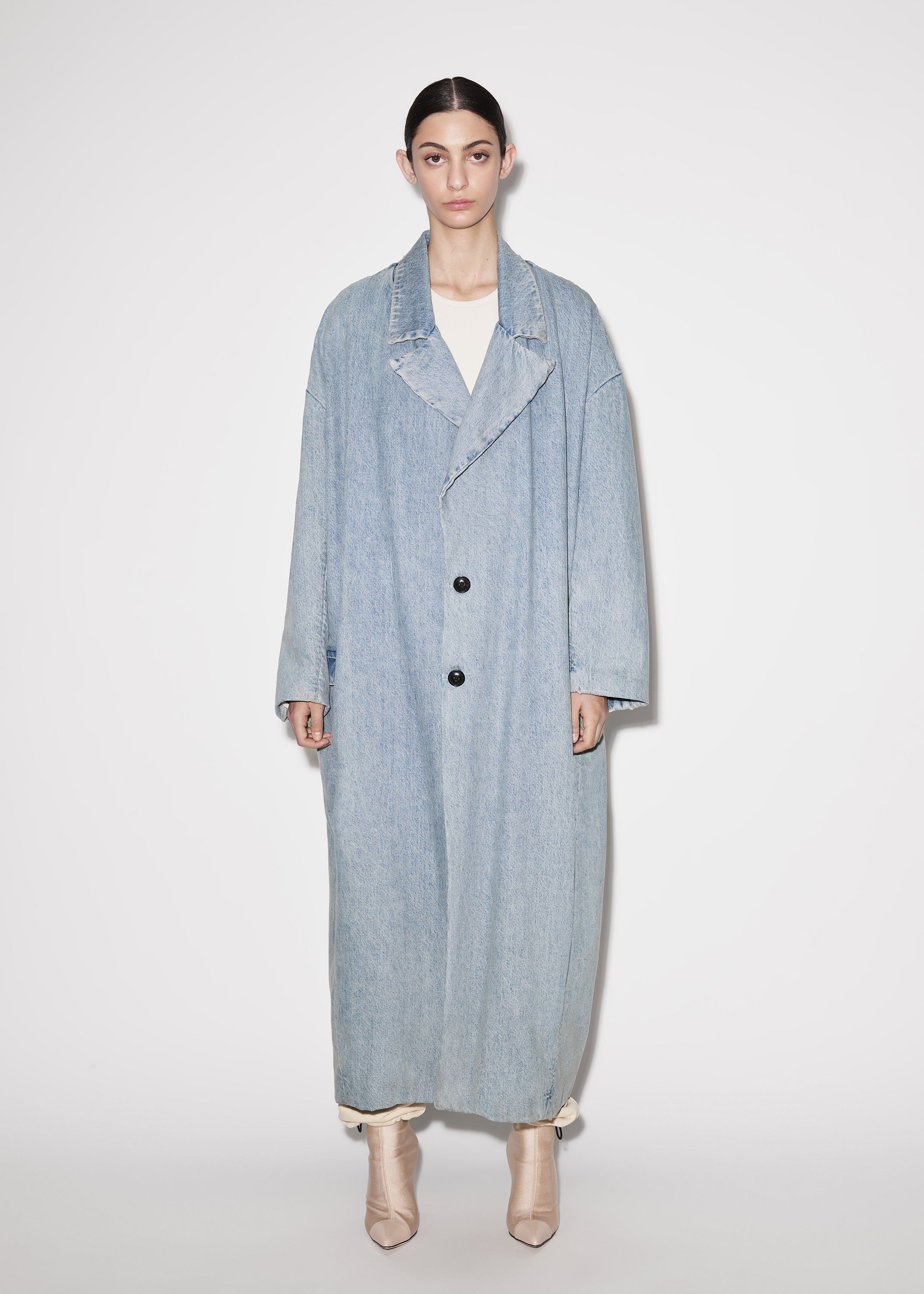 WOMEN - SINGLE BREASTED COAT - Vintage Indigo sold by AMIRI product image thumbnail 2