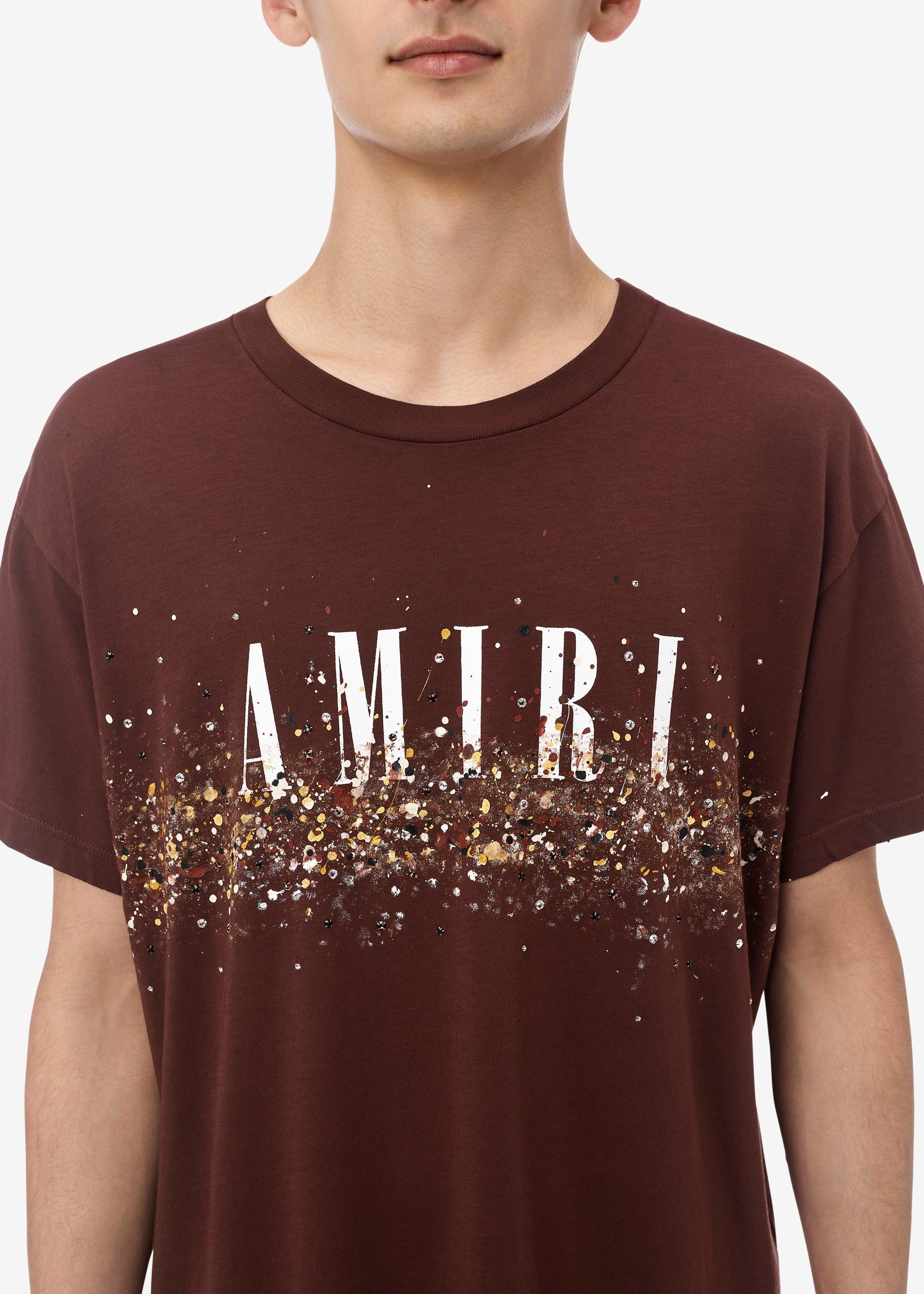 AMIRI CRYSTAL CORE LOGO PAINTER TEE - BROWN sold by AMIRI product image thumbnail 5