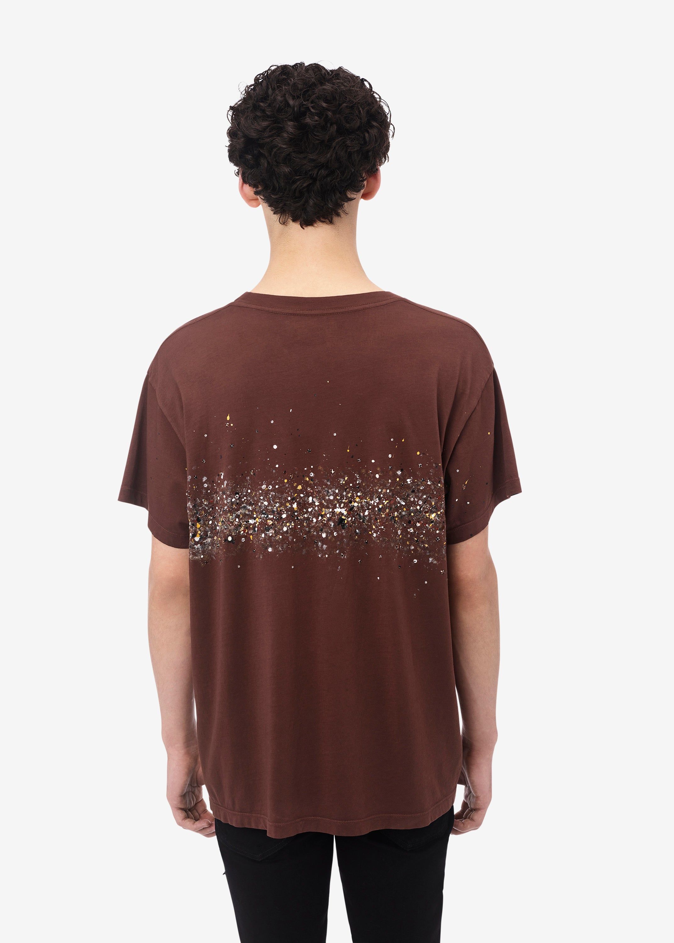 AMIRI CRYSTAL CORE LOGO PAINTER TEE - BROWN sold by AMIRI product image thumbnail 4