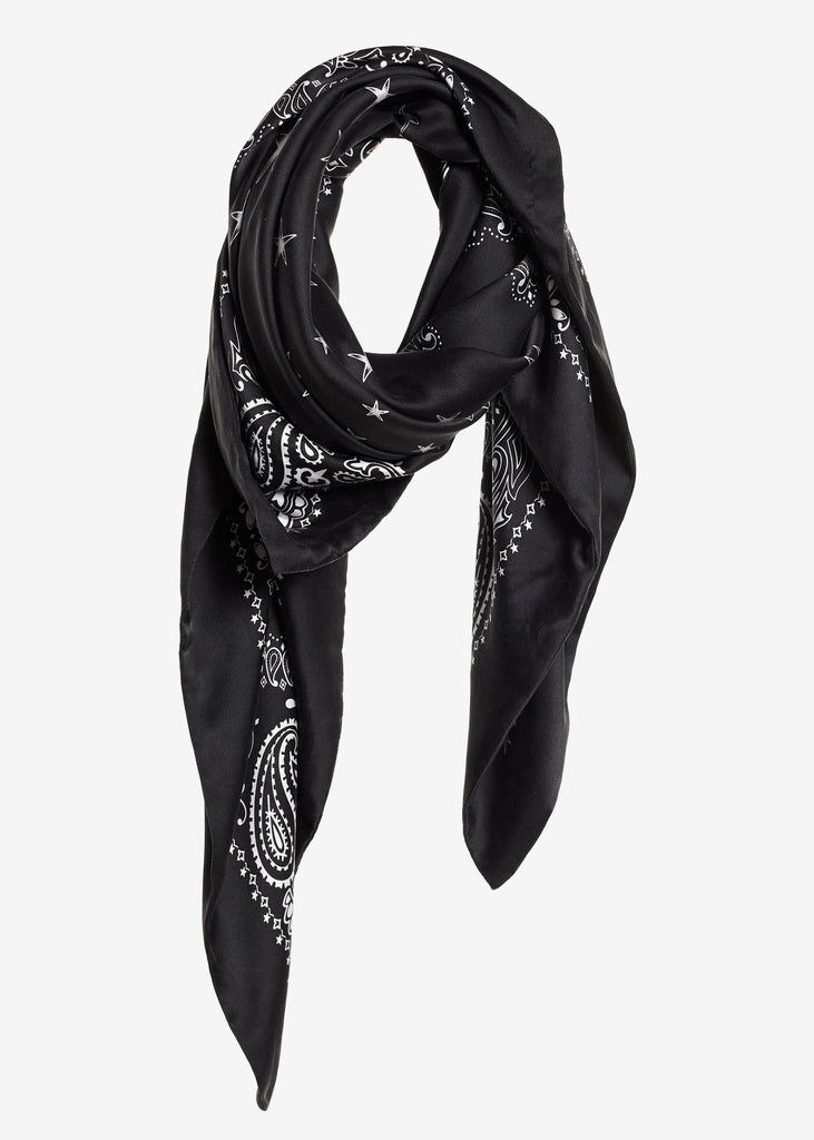SILK SCARF BANDANA BLACK sold by AMIRI