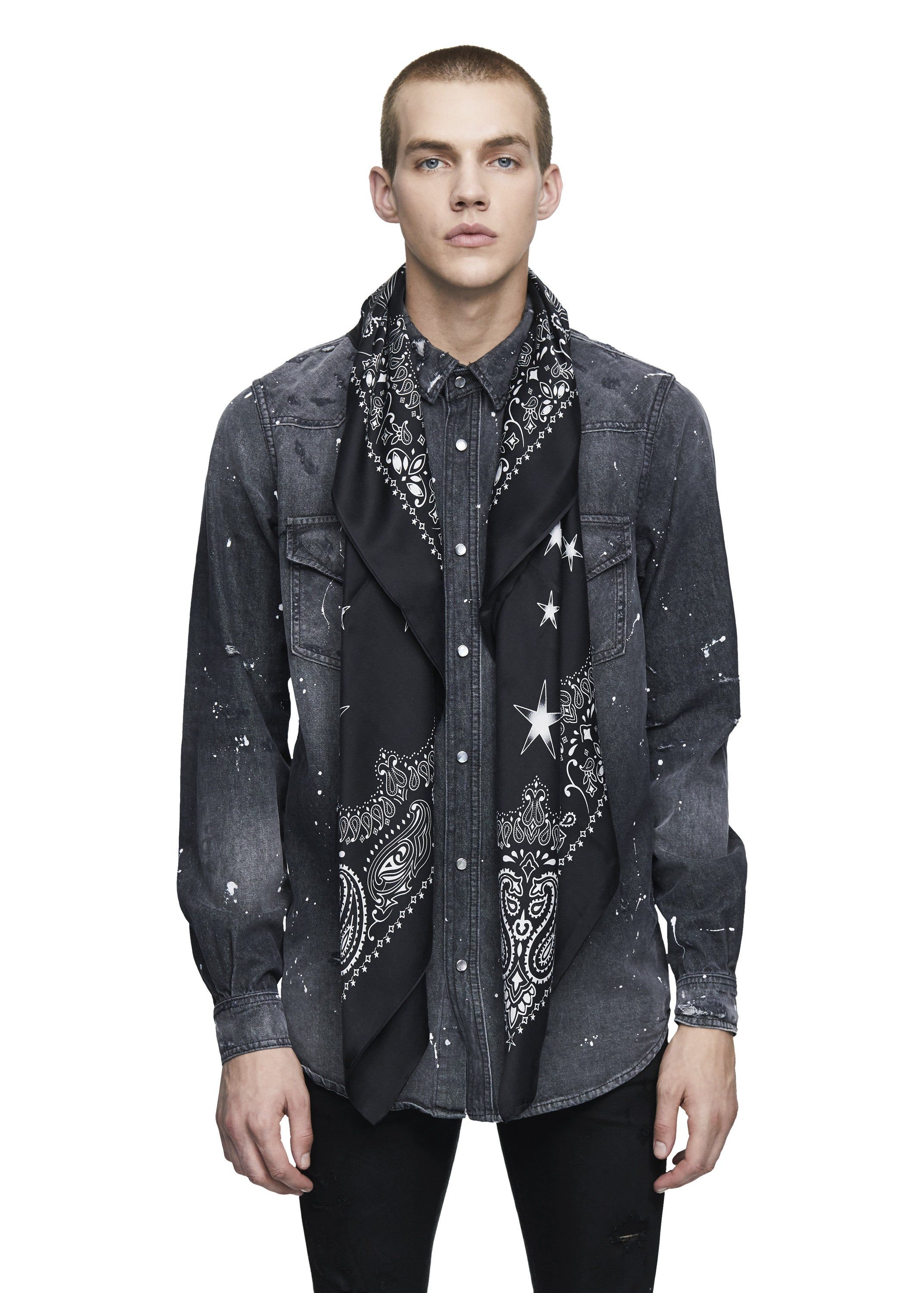SILK SCARF BANDANA BLACK sold by AMIRI product image thumbnail 2