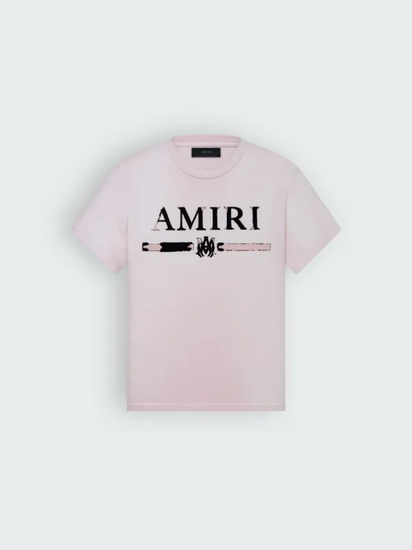 AMIRI M.A. BAR APPLIQUE TEE - SILVER PINK sold by AMIRI