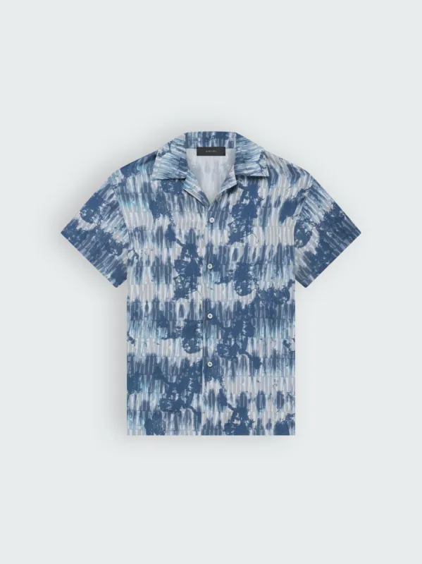 TIE DYE AMIRI BOWLING SHIRT - BLUE sold by AMIRI