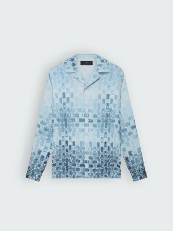 GRADIENT TAPE PJ SHIRT - BLUE made by AMIRI