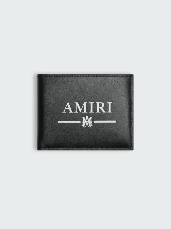 NAPPA LOGO PRINT BIFOLD - BLACK sold by AMIRI