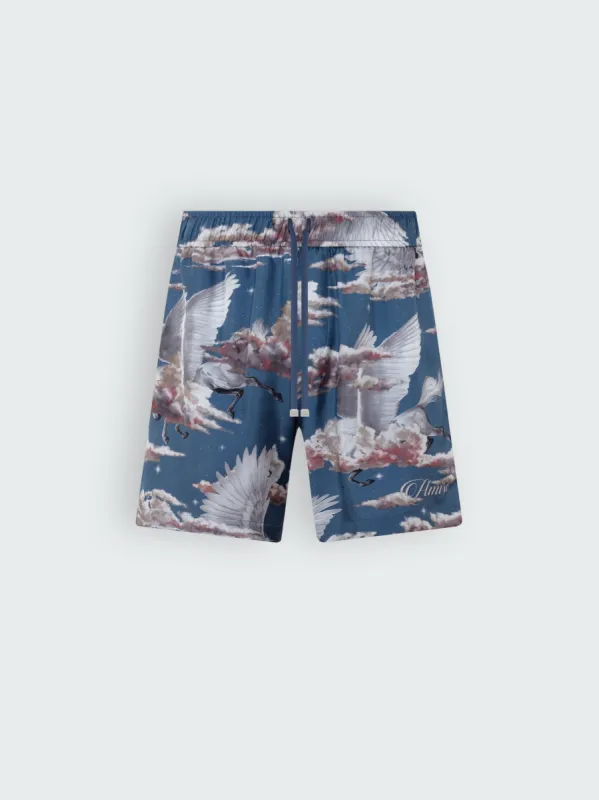 ALL OVER PEGASUS PJ SHORTS - BLUE made by AMIRI