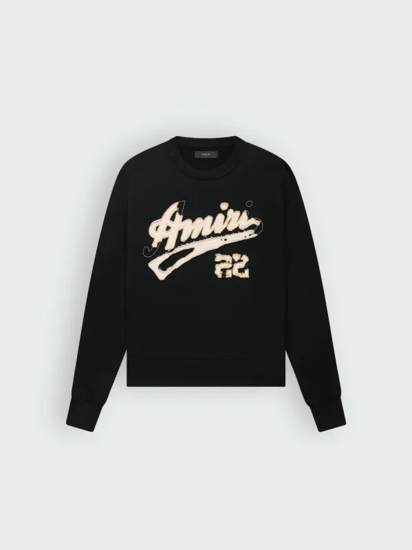AMIRI 22 CREWNECK - BLACK made by AMIRI