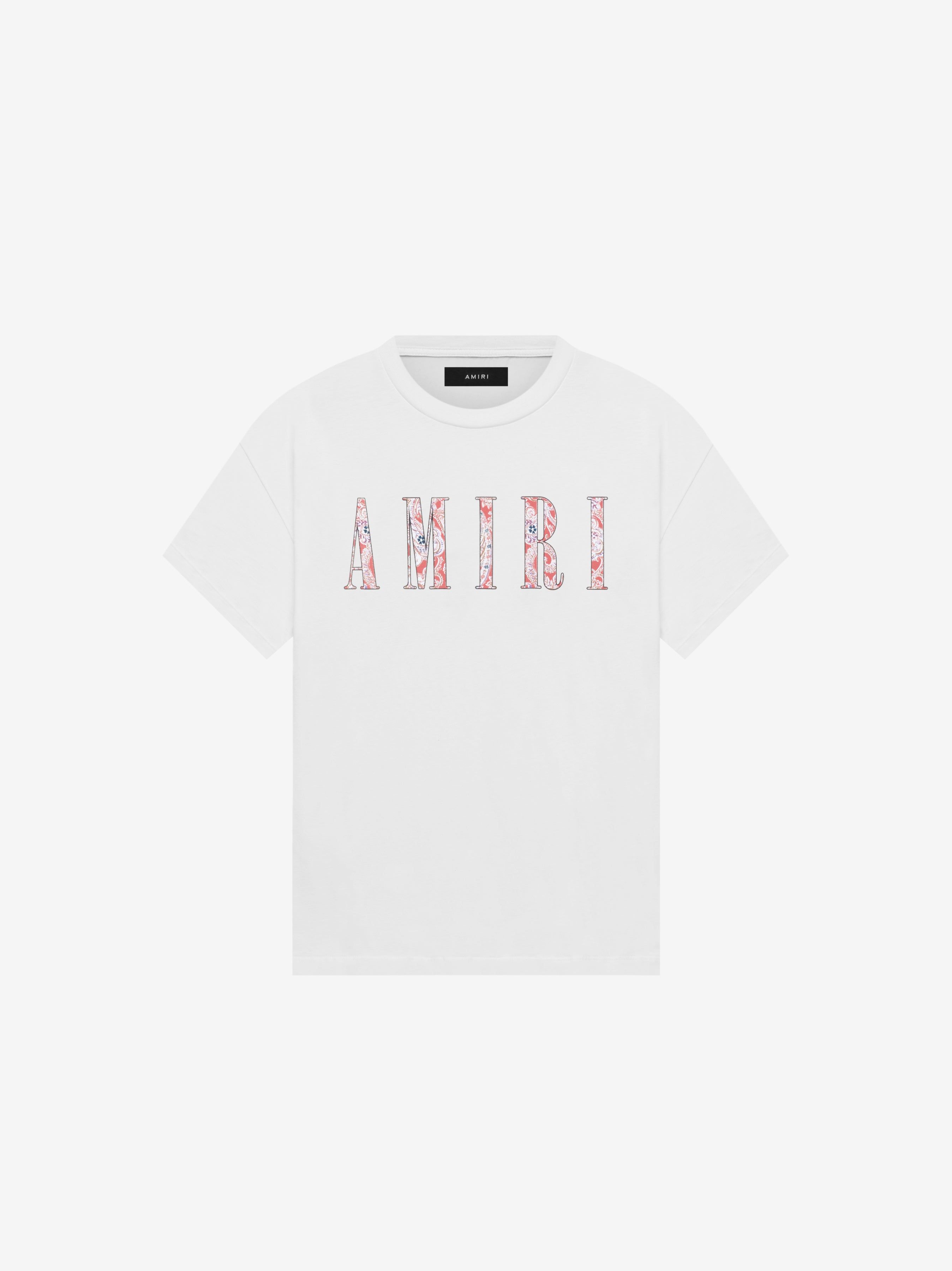 PAISLEY LOGO TEE - WHITE sold by AMIRI