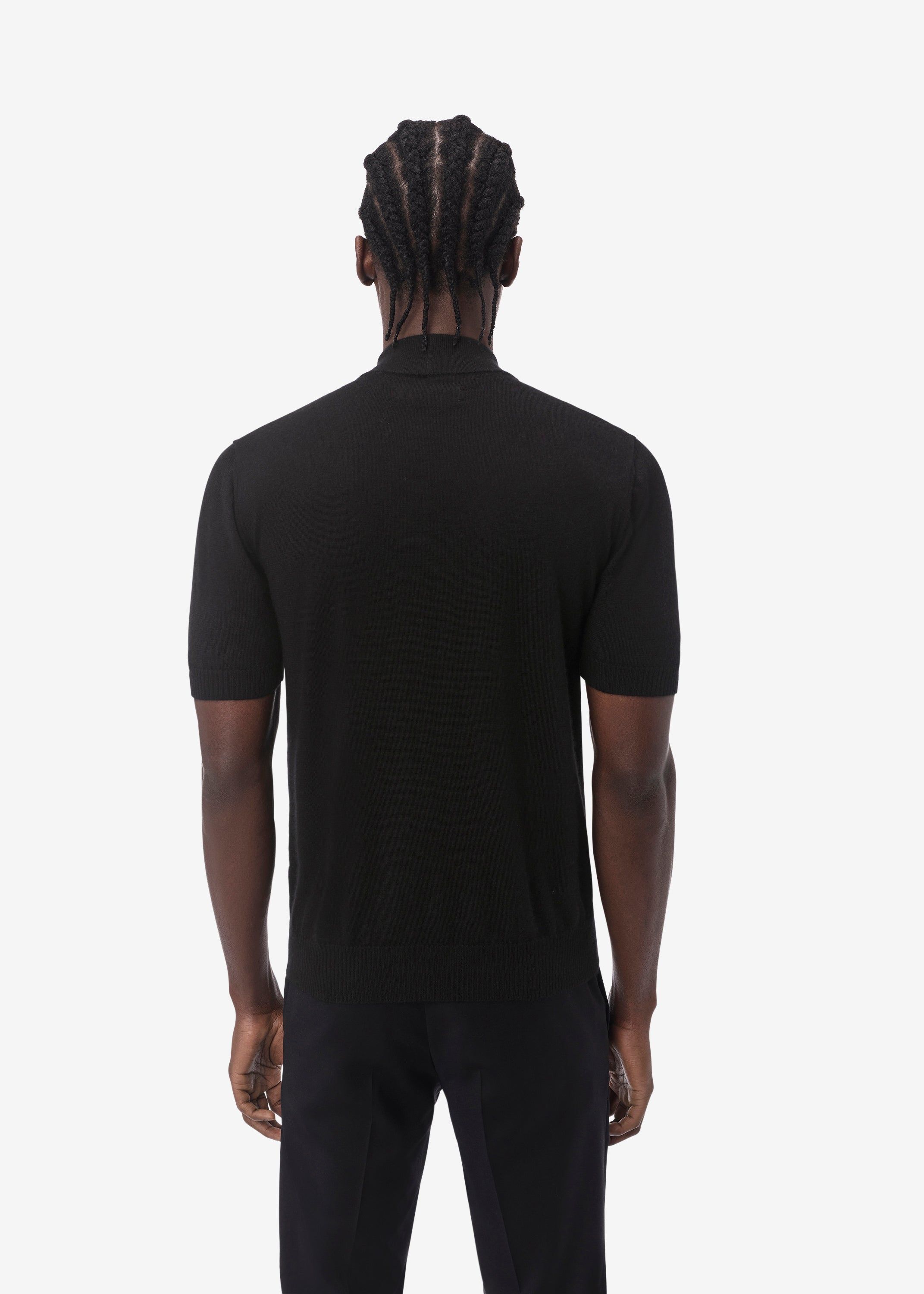SHORT SLEEVE MOCK NECK SWEATER - BLACK sold by AMIRI product image thumbnail 4