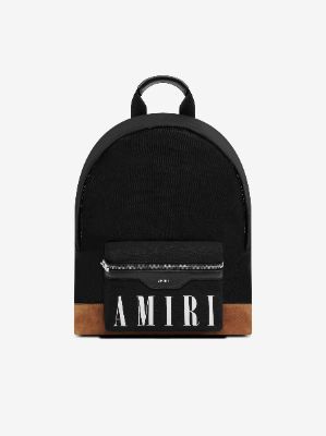 CANVAS CLASSIC BACKPACK - BLACK / COGNAC made by AMIRI