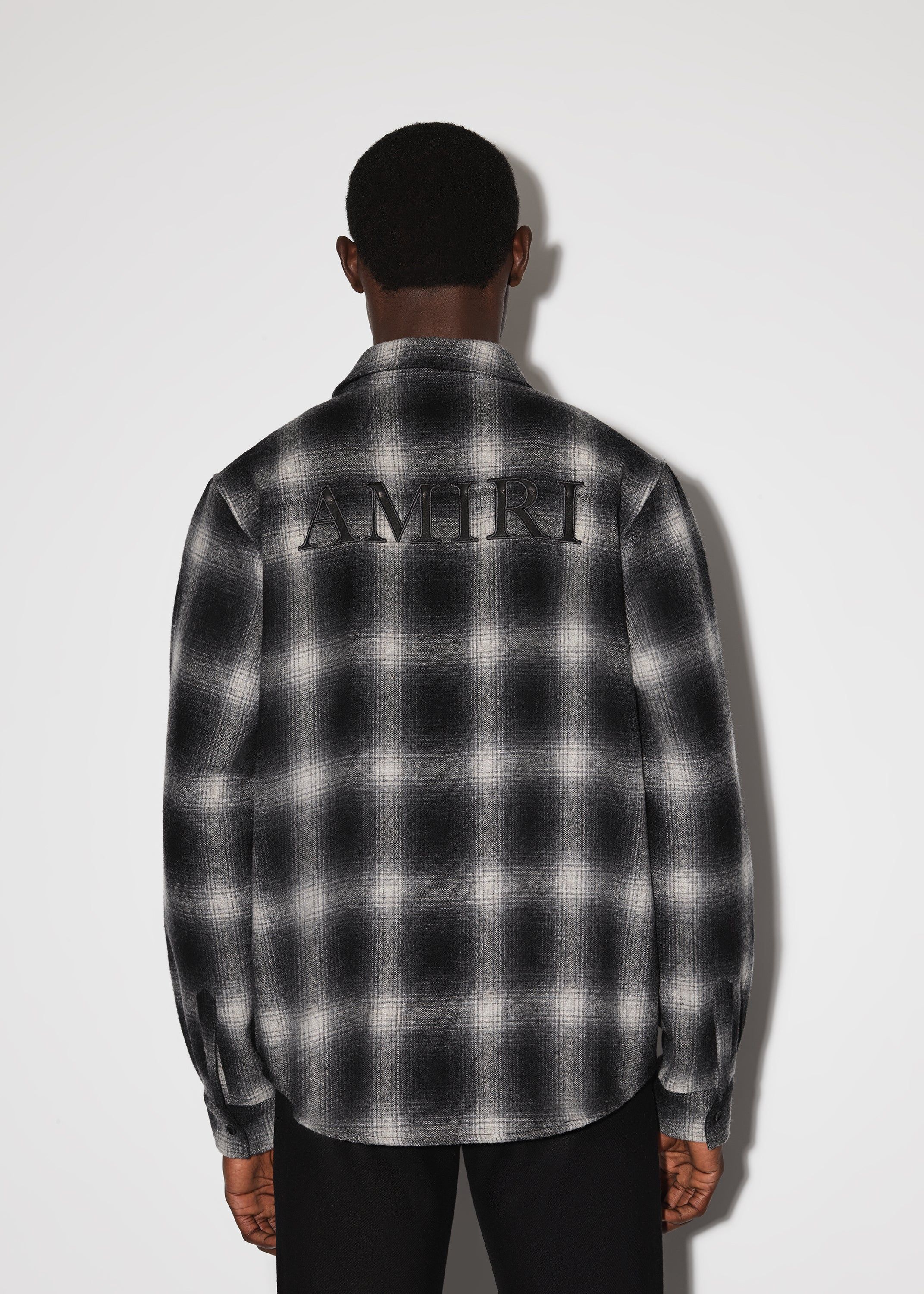 AMIRI LEATHER APPLIQUE SHIRT - BLACK / WHITE sold by AMIRI product image thumbnail 4