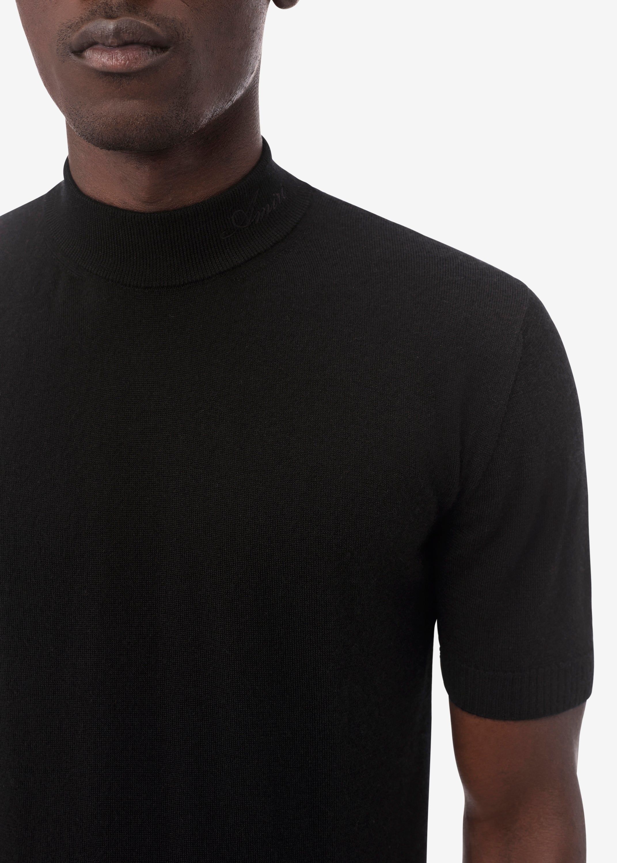 SHORT SLEEVE MOCK NECK SWEATER - BLACK sold by AMIRI product image thumbnail 5