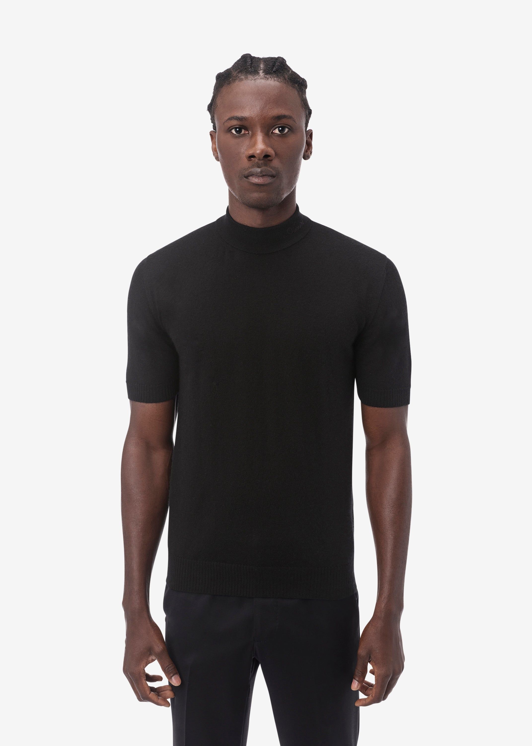 SHORT SLEEVE MOCK NECK SWEATER - BLACK sold by AMIRI product image thumbnail 2