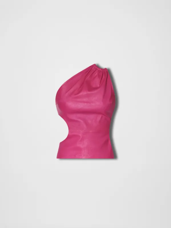 WOMEN - ASSYMETRIC TANK - FUCHSIA sold by AMIRI
