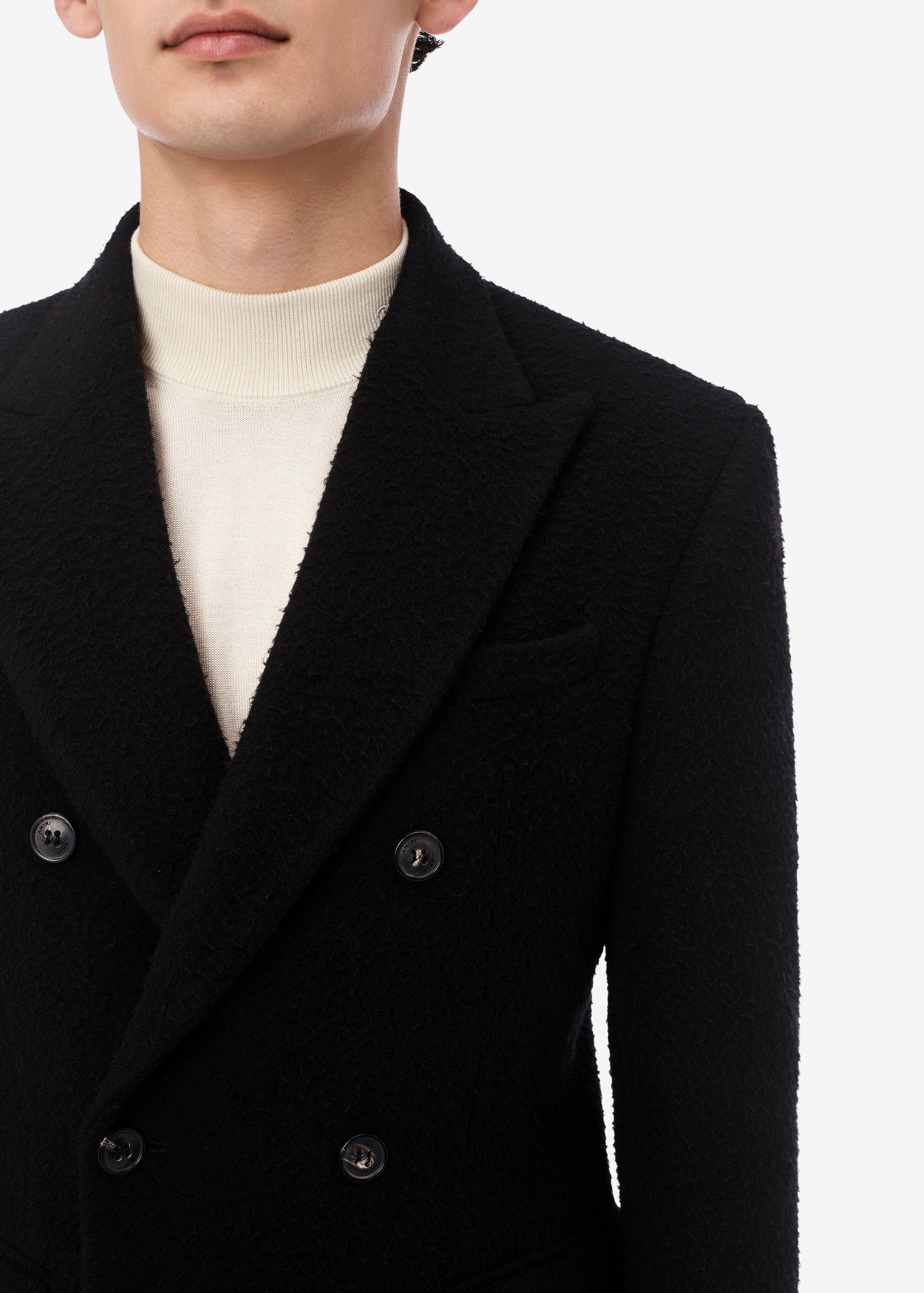 BOILED WOOL DOUBLE BREASTED JACKET - BLACK sold by AMIRI product image thumbnail 5
