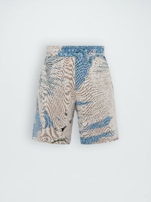 TAPESTRY PEGASUS BAGGY SHORTS - MULTI sold by AMIRI