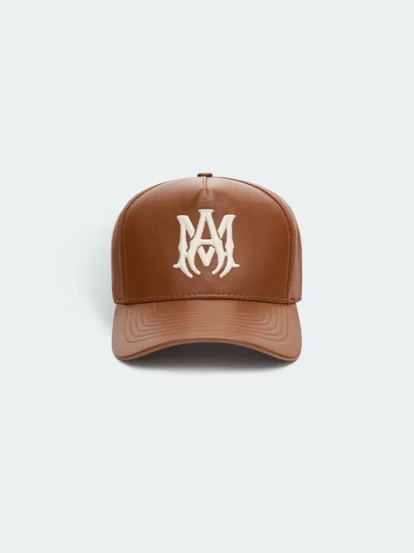 MA FULL LEATHER HAT - Brown sold by AMIRI