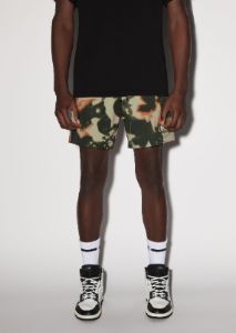 TIE DYE CAMO SWIM TRUNK - ORANGE sold by AMIRI