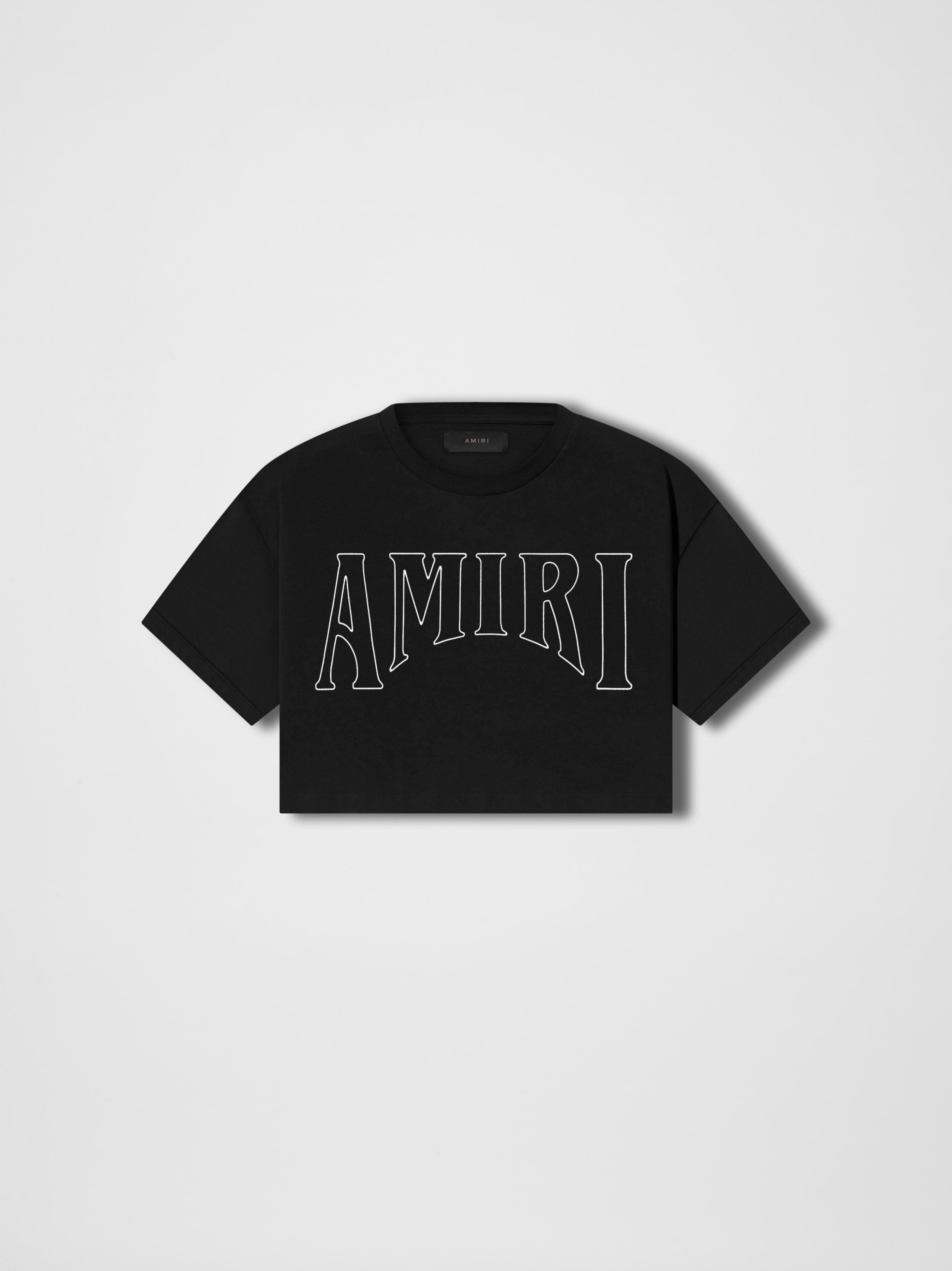 WOMEN - SUN CROPPED TEE - BLACK sold by AMIRI