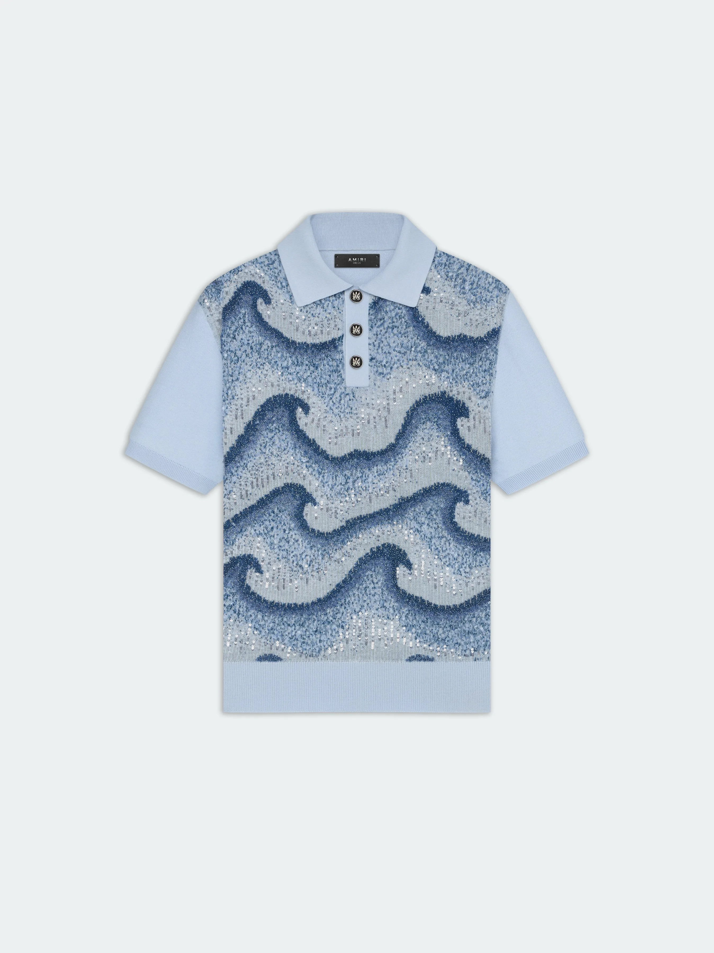 WAVY EMBELLISHED POLO - Ashley Blue sold by AMIRI