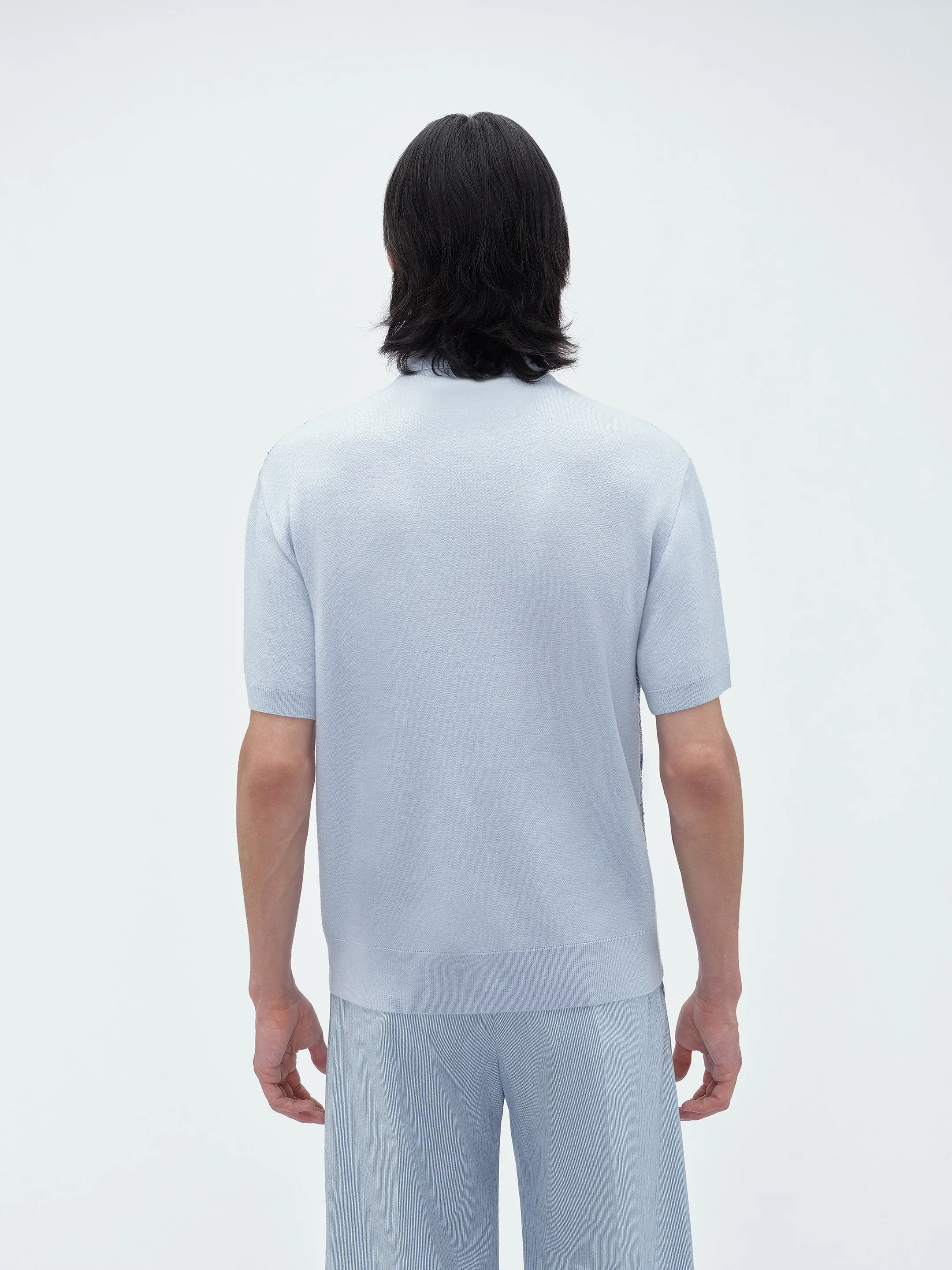 WAVY EMBELLISHED POLO - Ashley Blue sold by AMIRI product image thumbnail 5