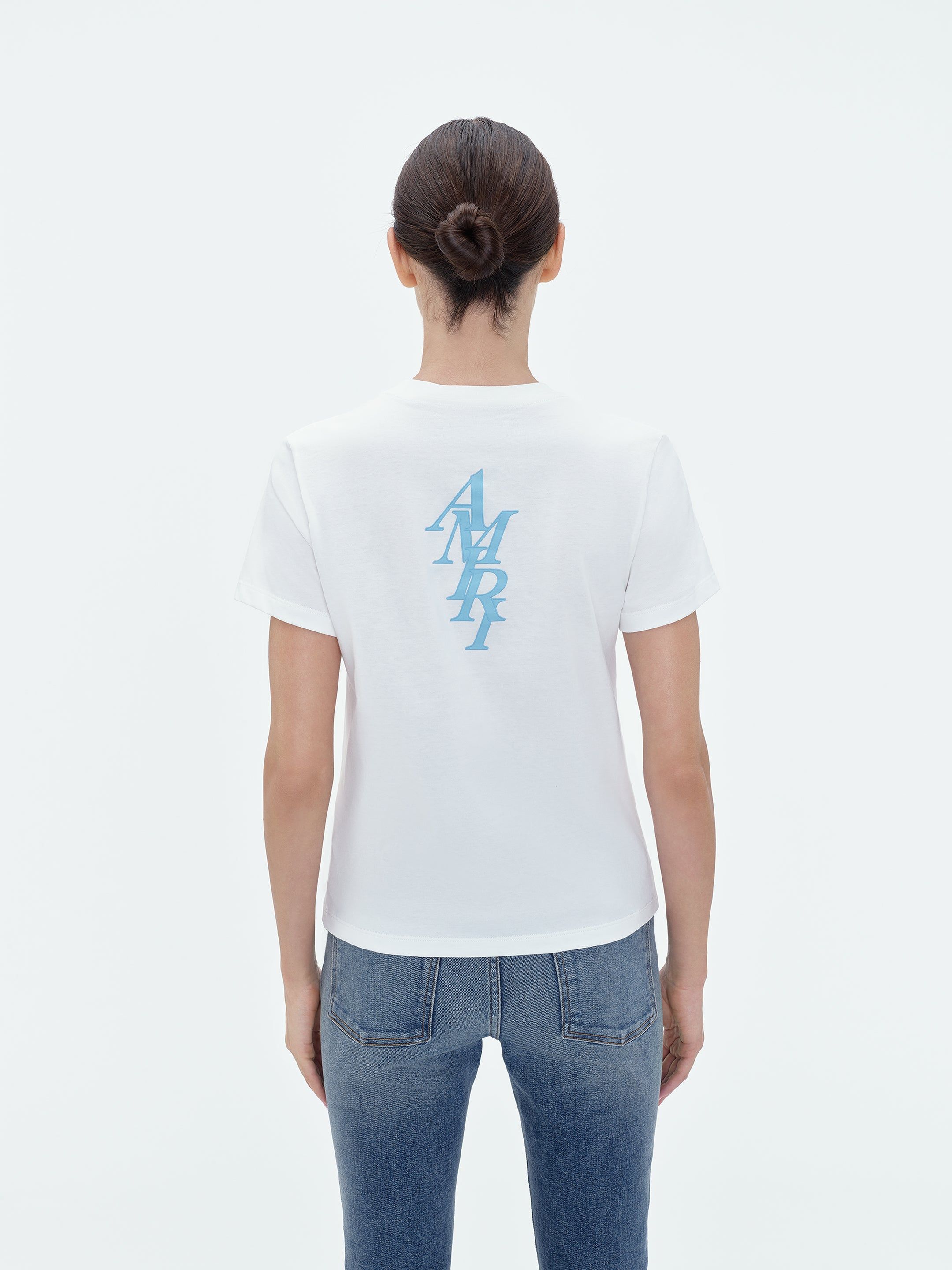 WOMEN - AMIRI STACK SLIM FIT TEE - White sold by AMIRI product image thumbnail 5