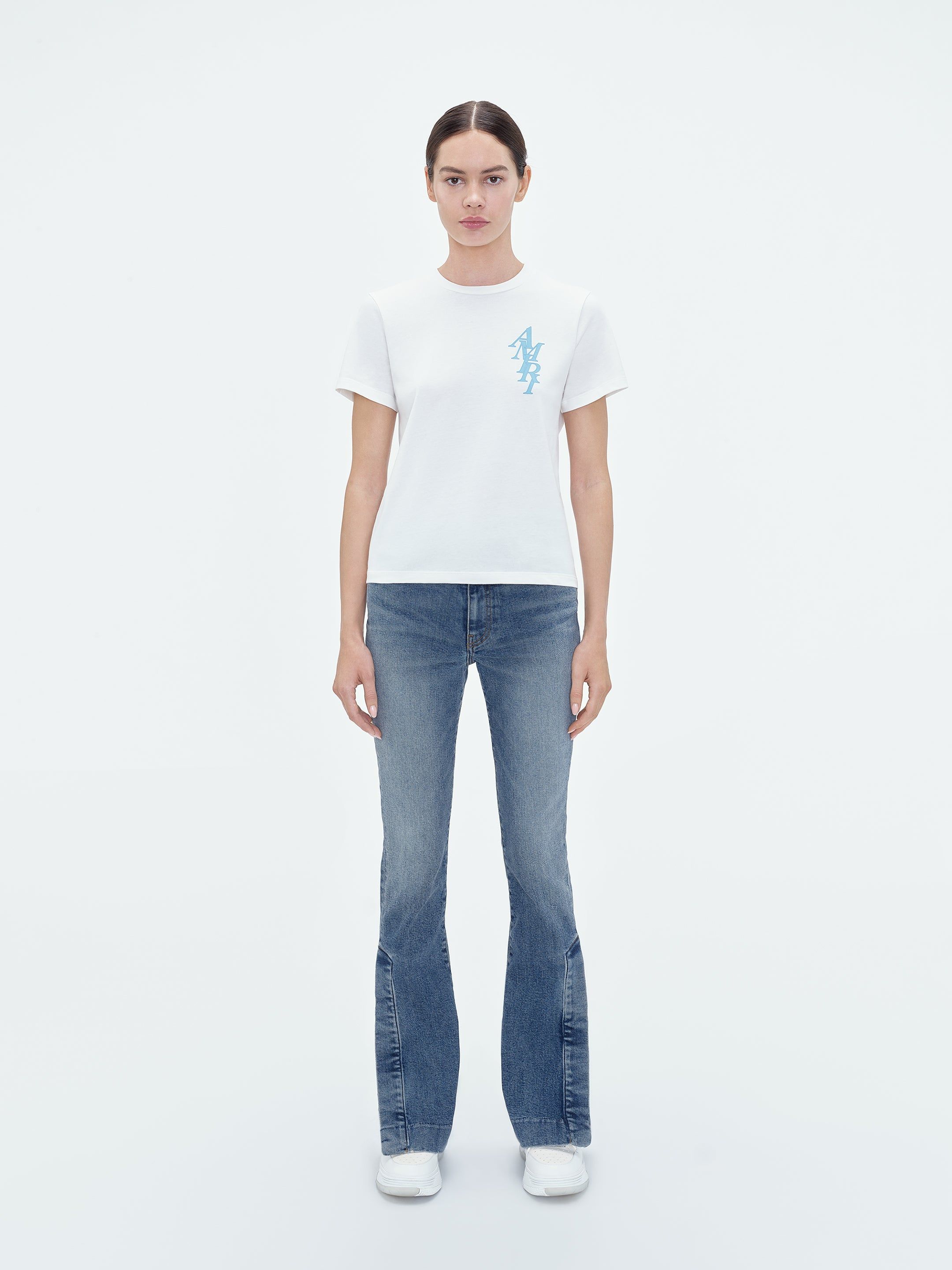 WOMEN - AMIRI STACK SLIM FIT TEE - White sold by AMIRI product image thumbnail 2