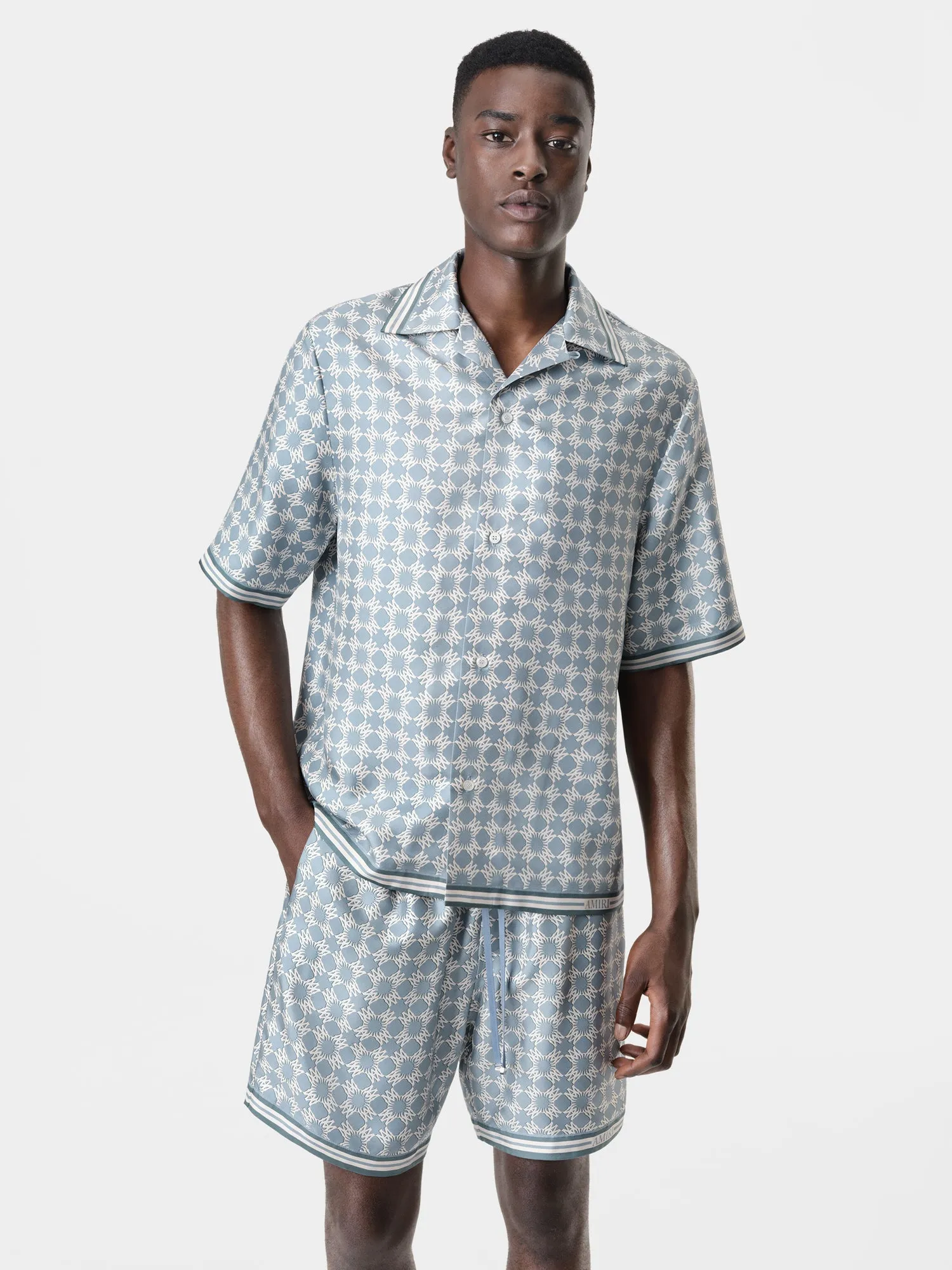 MA QUAD BOWLING SHIRT - Dusty Blue sold by AMIRI product image thumbnail 2