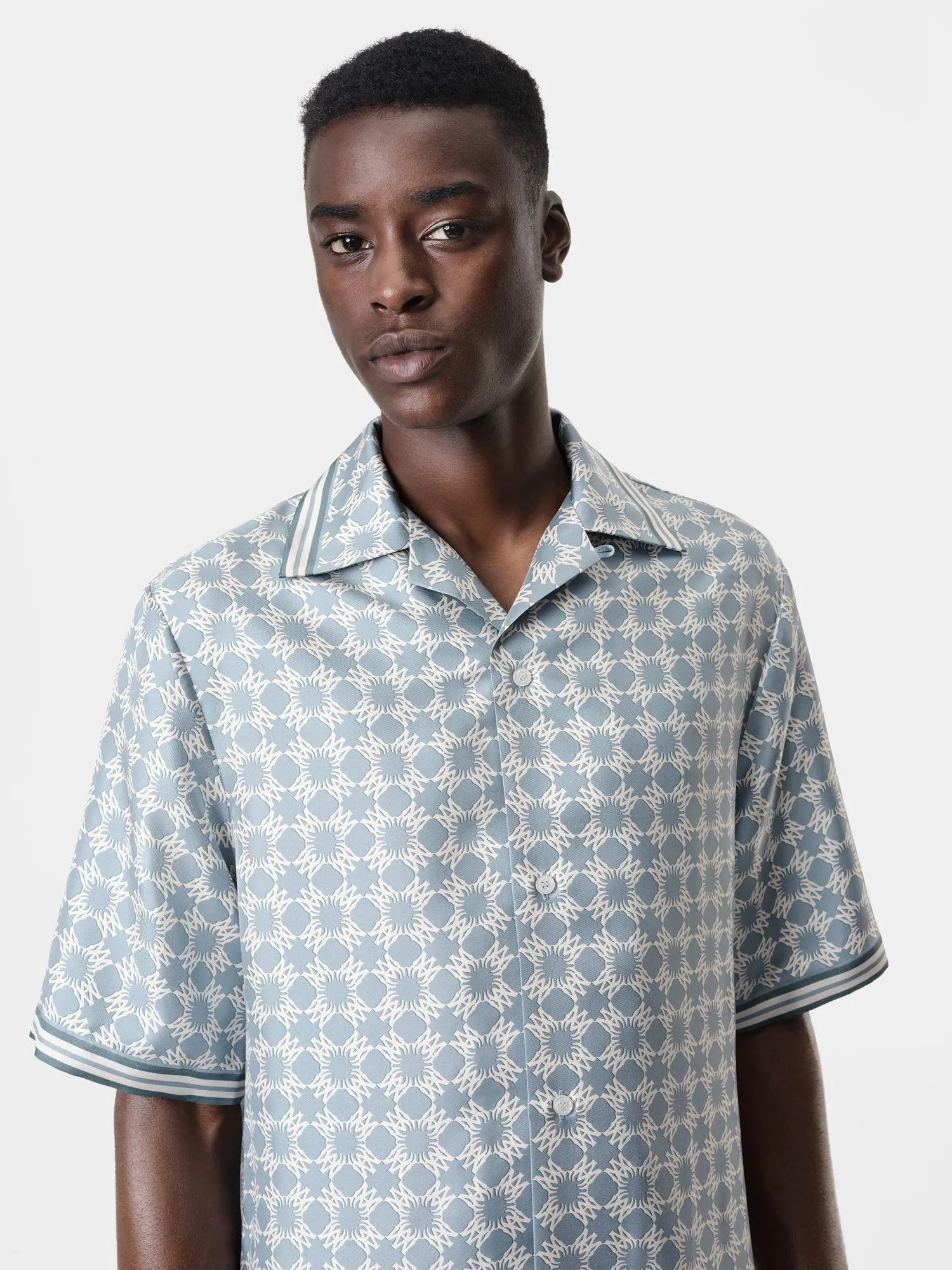 MA QUAD BOWLING SHIRT - Dusty Blue sold by AMIRI product image thumbnail 4