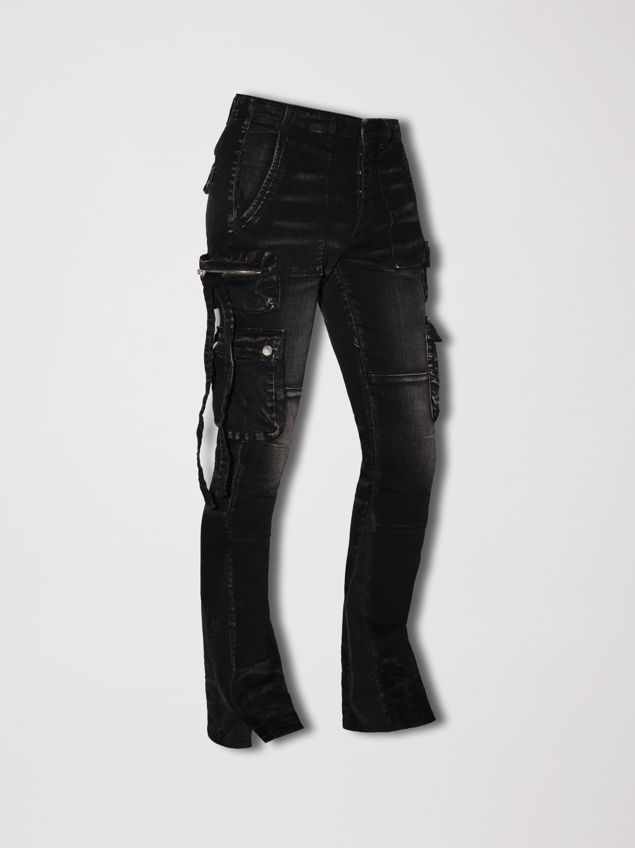 CARGO FLARE JEAN - AGED BLACK sold by AMIRI