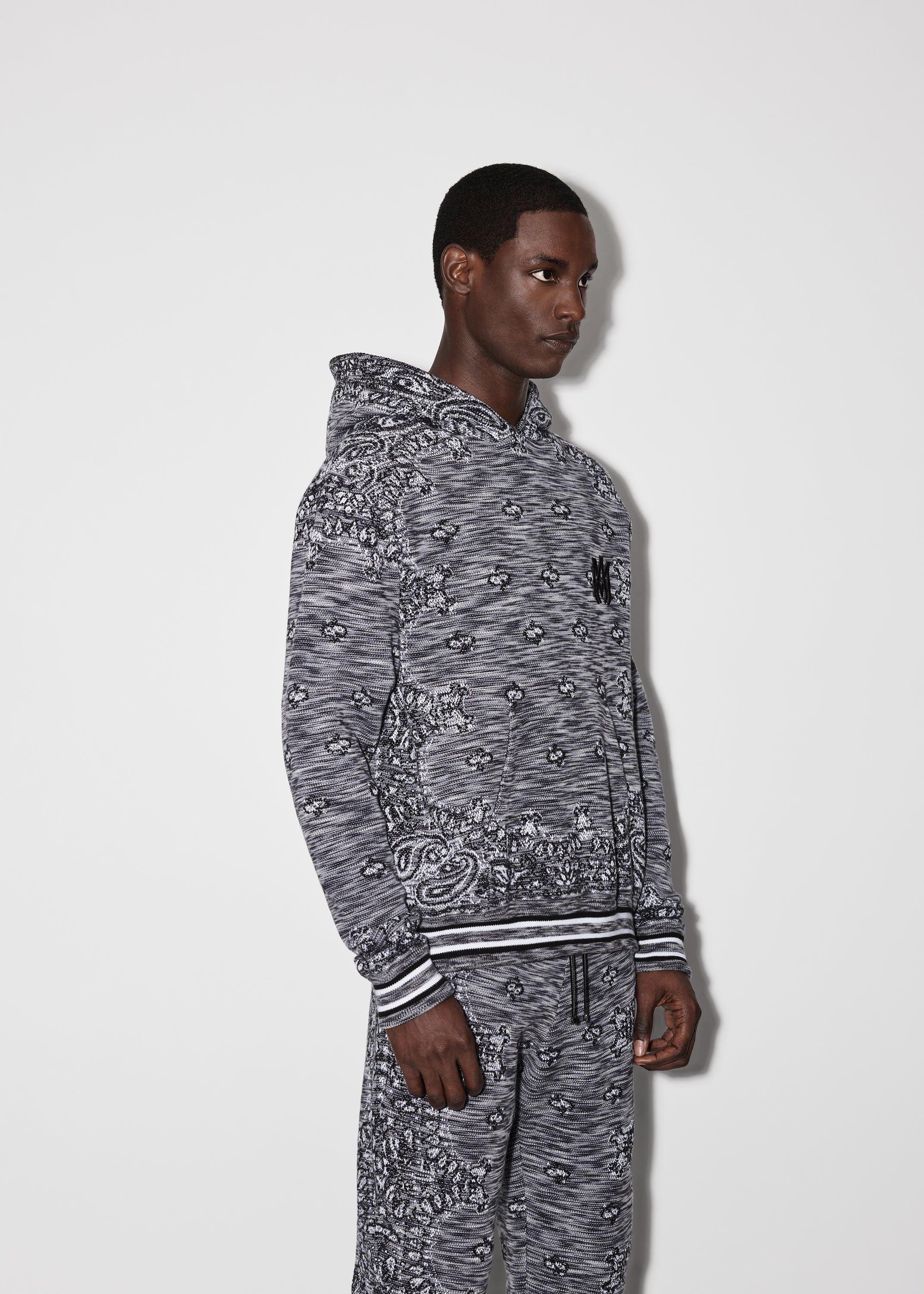 SPACE DYE BANDANA HOODIE - BLACK sold by AMIRI product image thumbnail 3