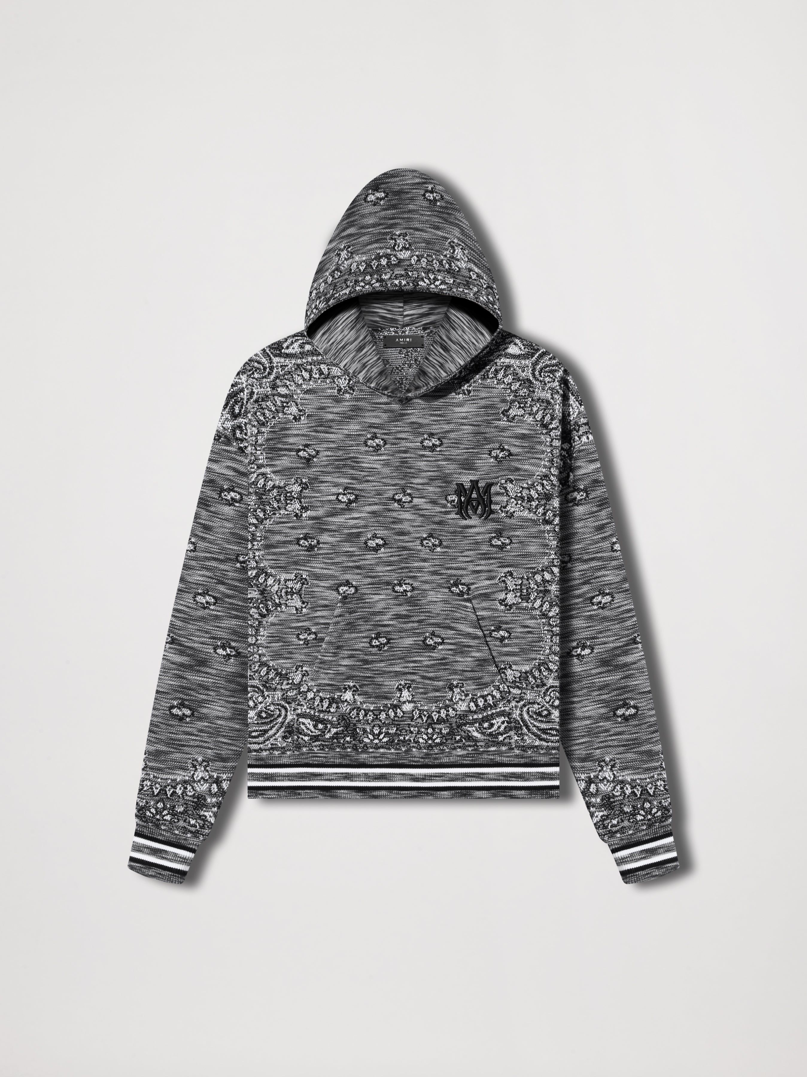 SPACE DYE BANDANA HOODIE - BLACK sold by AMIRI