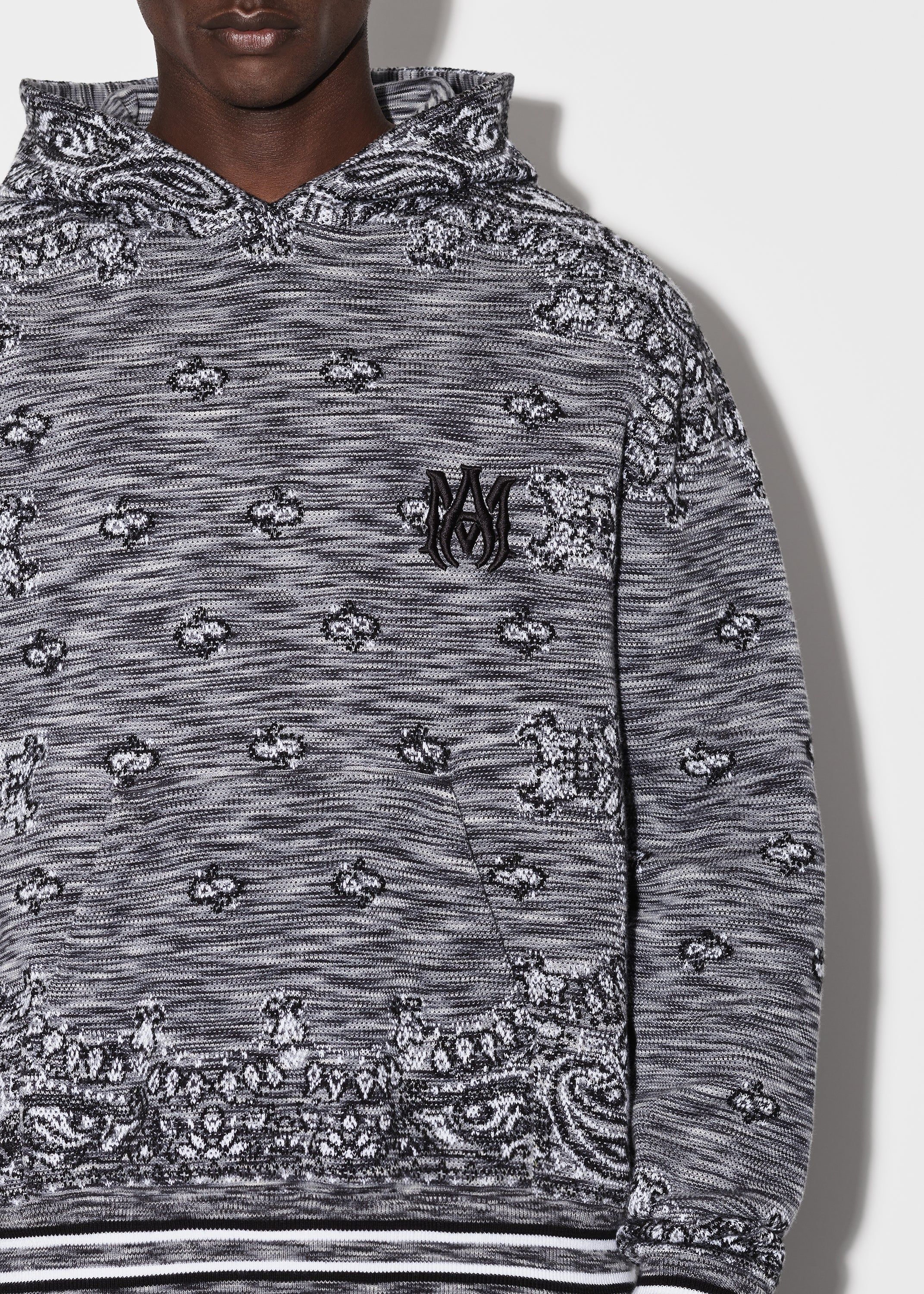 SPACE DYE BANDANA HOODIE - BLACK sold by AMIRI product image thumbnail 5