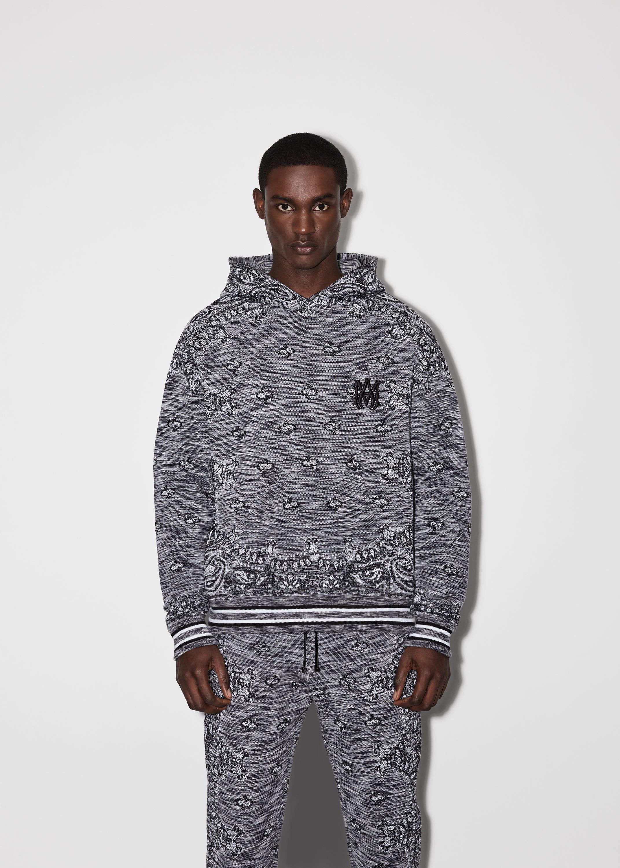 SPACE DYE BANDANA HOODIE - BLACK sold by AMIRI product image thumbnail 2