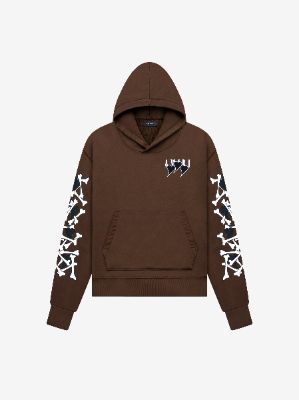 AMIRI 3 HEARTS BONES HOODIE - BROWN sold by AMIRI