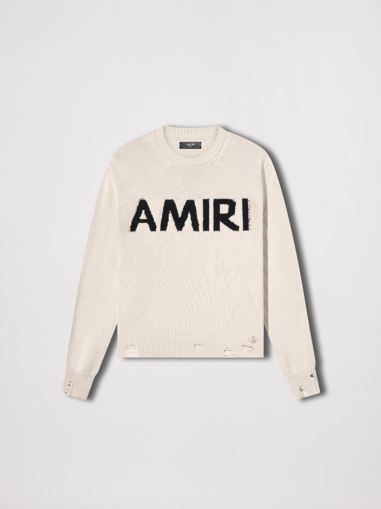 EYELASH LOGO CREW - ALABASTER sold by AMIRI