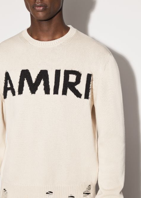 EYELASH LOGO CREW - ALABASTER sold by AMIRI product image thumbnail 5