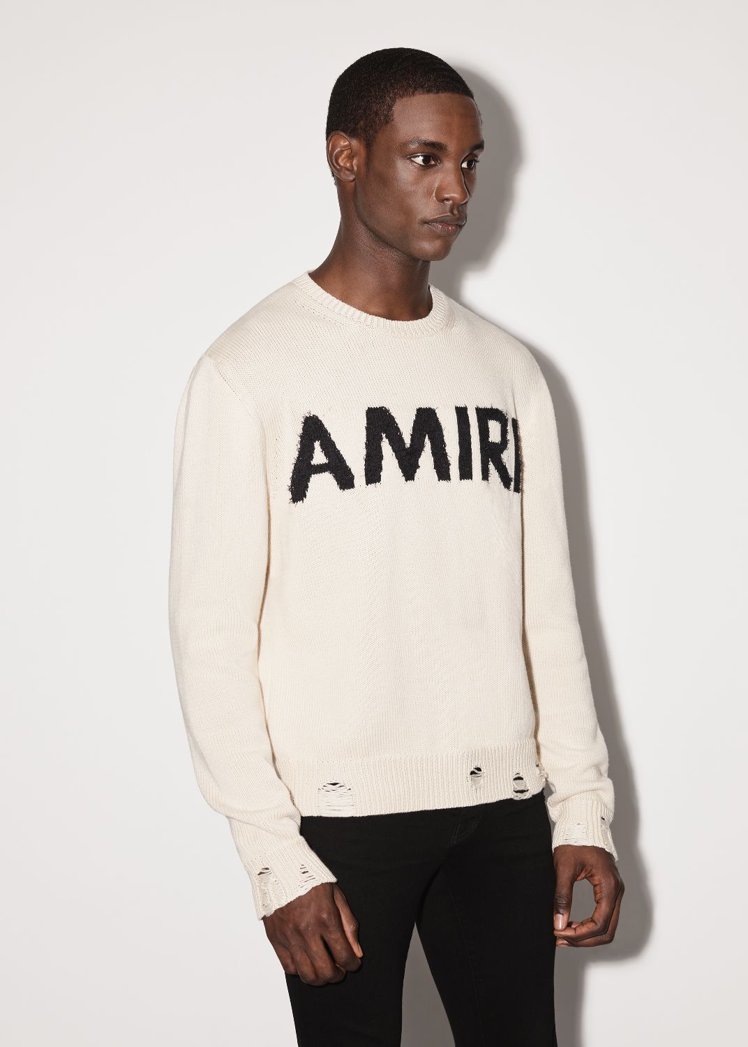 EYELASH LOGO CREW - ALABASTER sold by AMIRI product image thumbnail 3