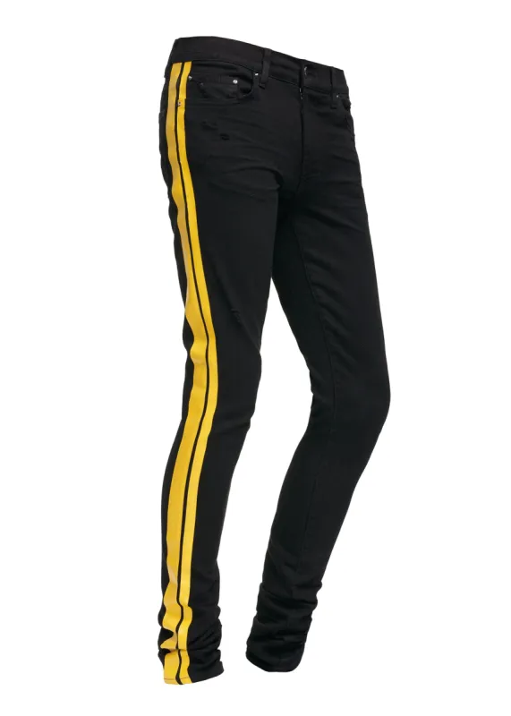 Stack Track Jean Black/Yellow made by AMIRI