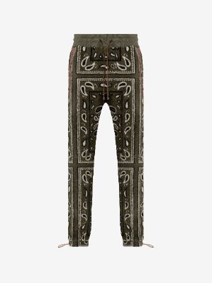 BANDANA PRINT JOGGERS - MILITARY GREEN made by AMIRI